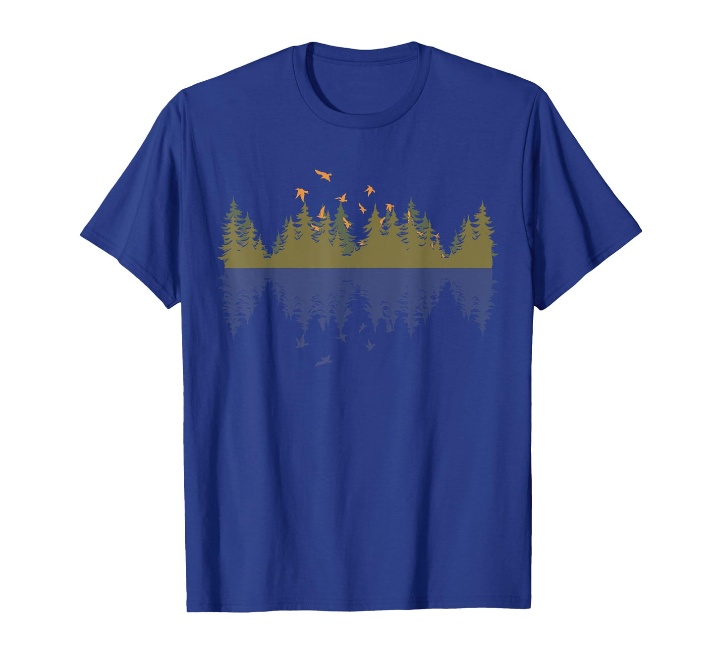 Trees Reflection Birds Trees Nature Wildlife Outdoors Forest T-Shirt