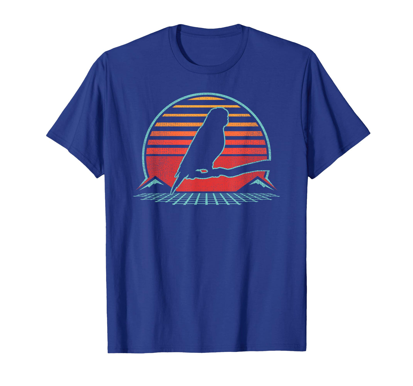 Budgie Budgerigar Pet Bird Retro Parakeet Vintage 80s Style T-Shirt