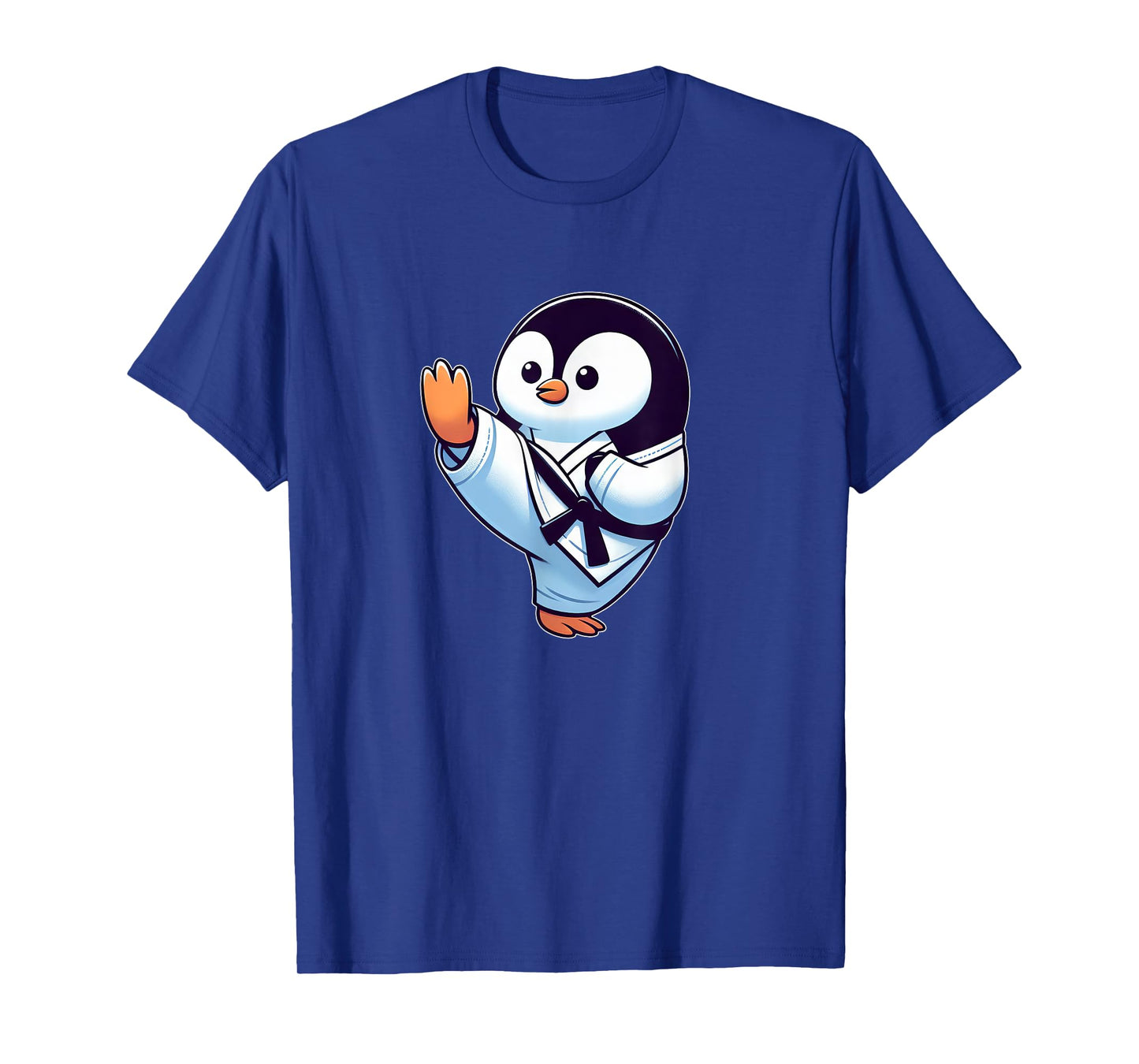 Cute Cartoon Penguin Karate Martial Arts T-Shirt