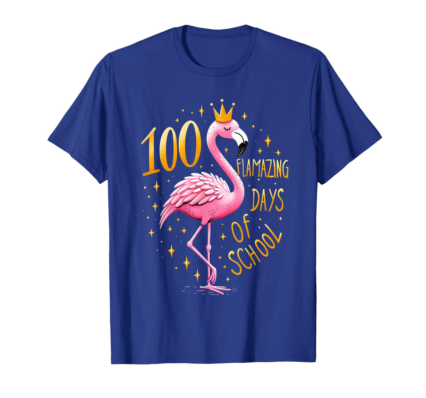 100th School Day 100 Flaming School Days Flamingo T-Shirt
