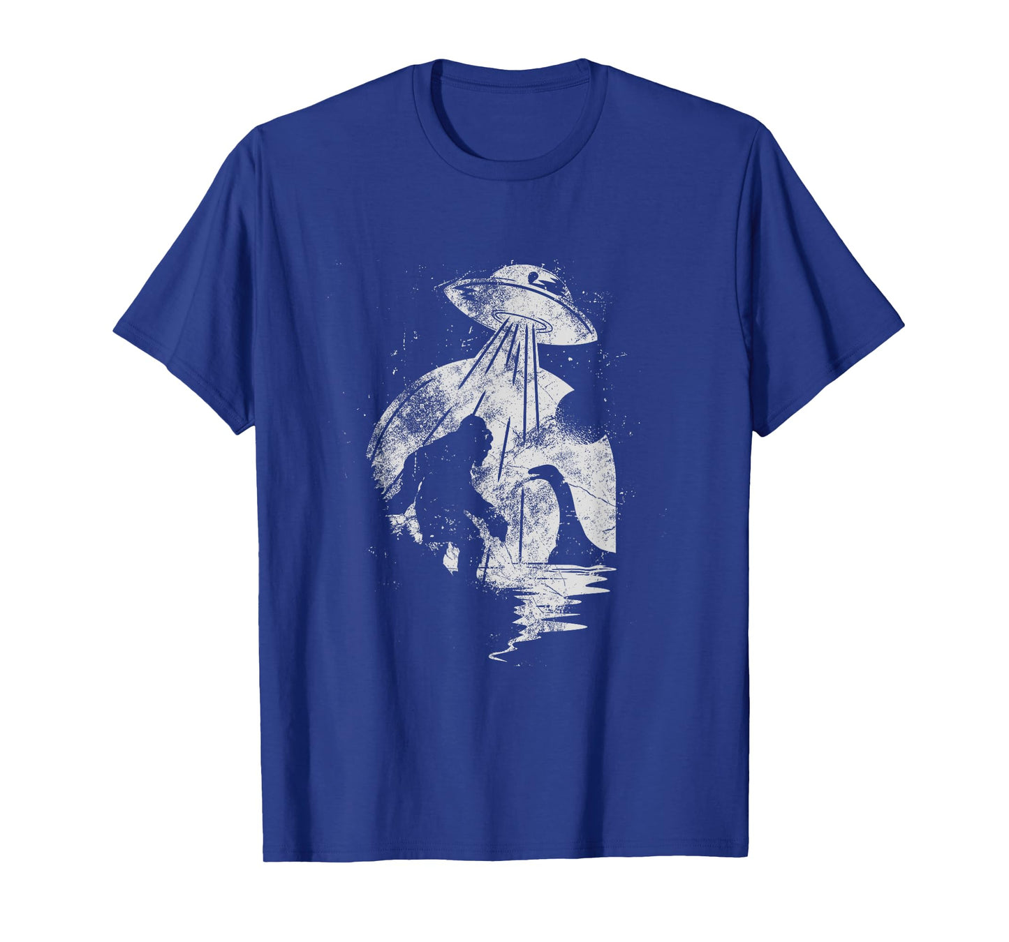 Bigfoot And Loch Ness Monster Being Abducted By A UFO T-Shirt