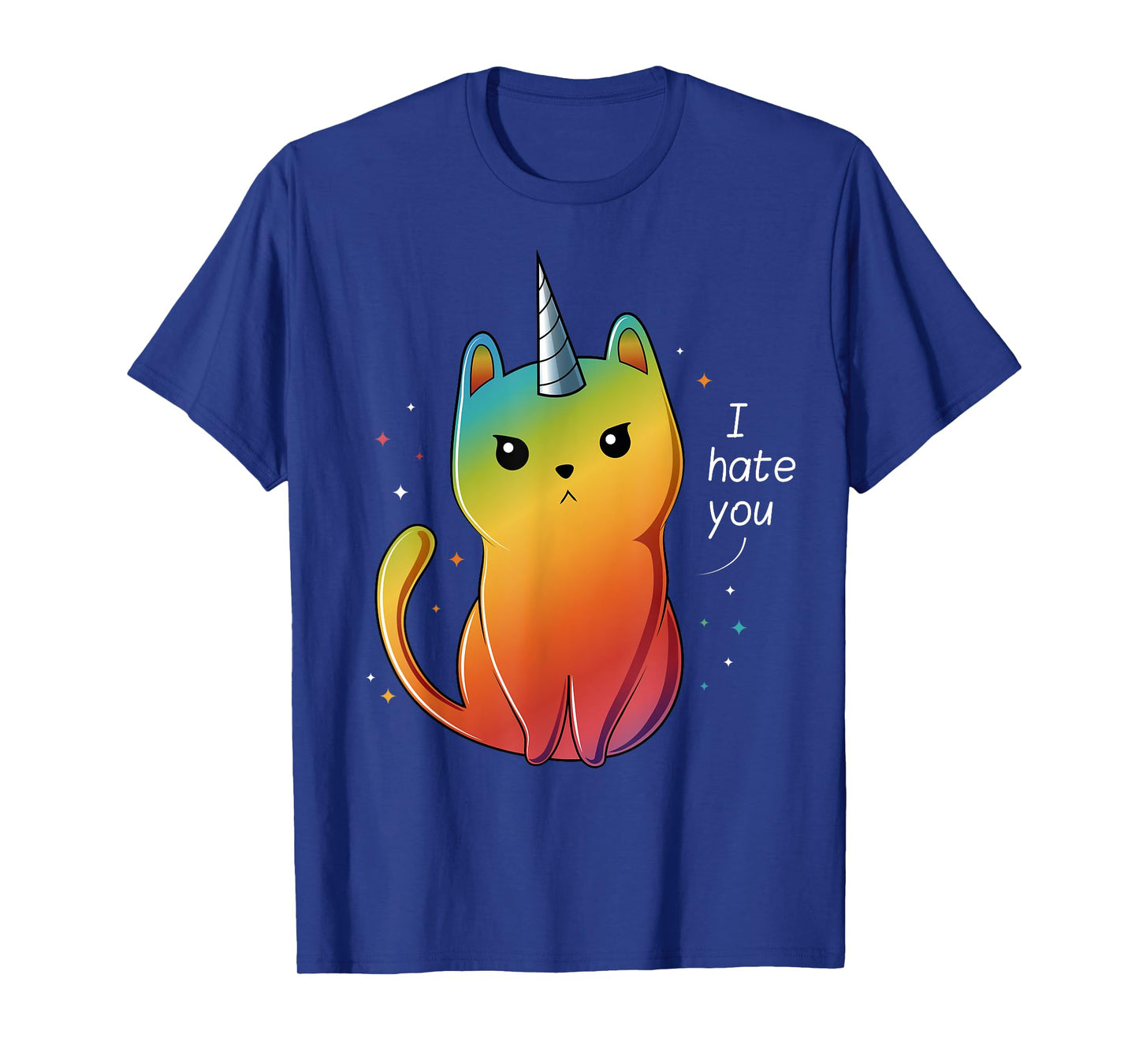 Cat Unicorn I Hate You T-Shirt