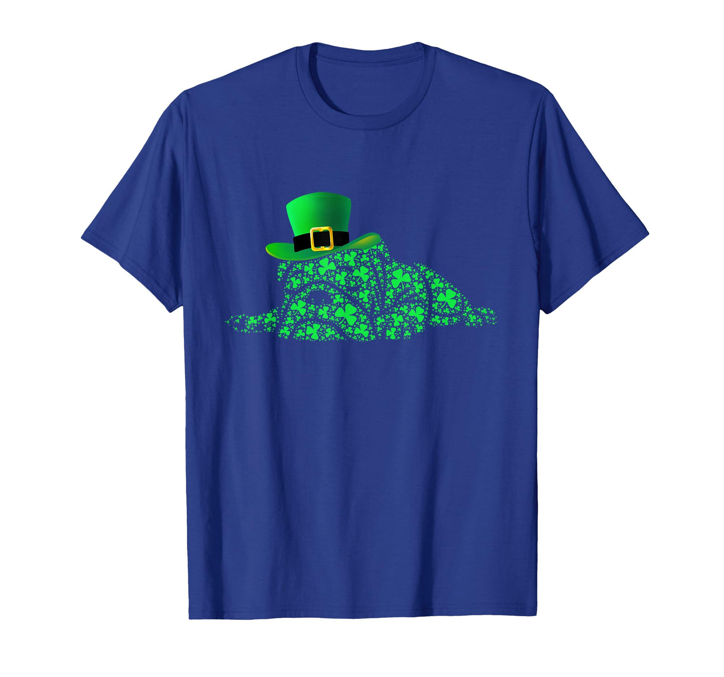 Irish English Bulldog Shamrocks Green Hat St Patricks Day Men Women Kids T-Shirt