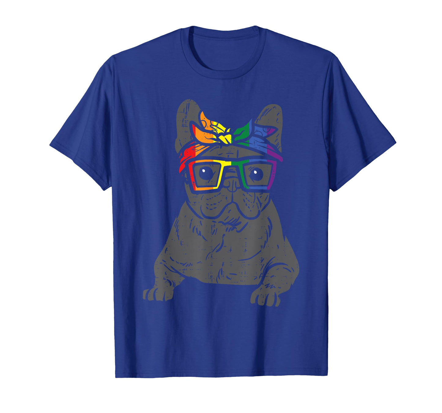 French Bulldog Frenchie Dog LGBTQ Rainbow Flag Gay Pride Men Women T-Shirt