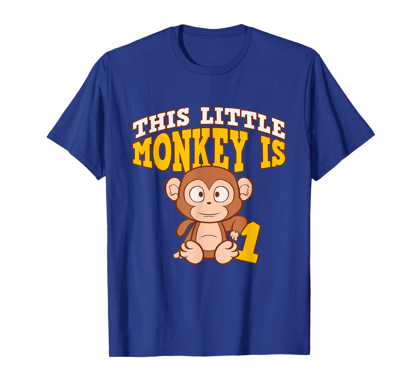 This Little Monkey Is 1 1st Birthday Party Bday Celebrant T-Shirt