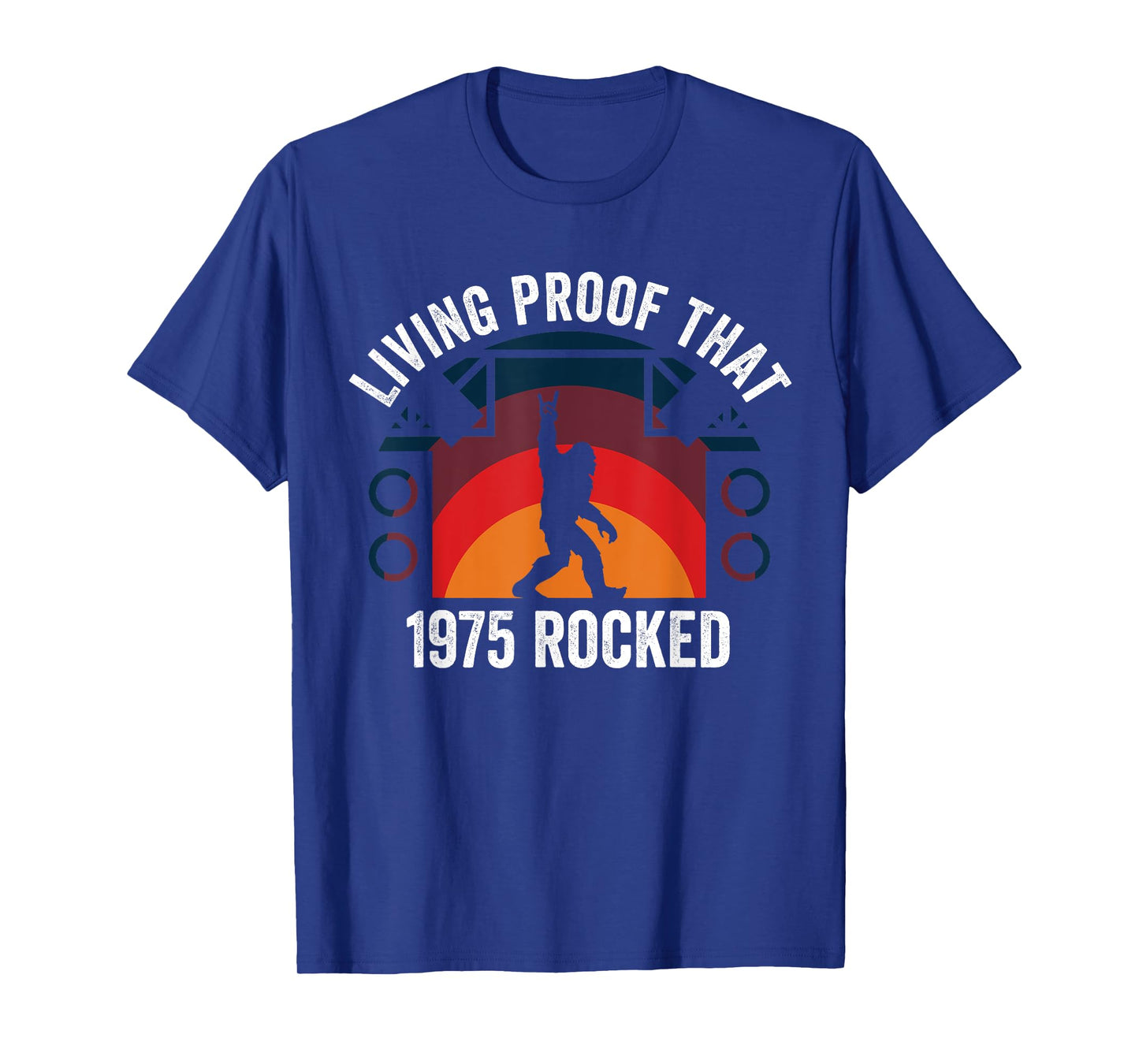 Living Proof That 1975 Rocked Funny Rock And Roll Bigfoot T-Shirt