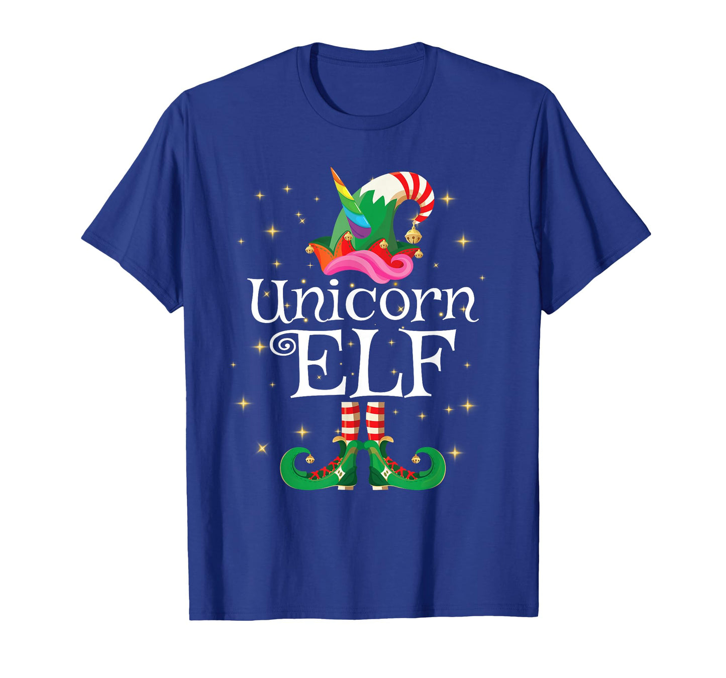 Unicorn Elf Shirt Girls Women Funny Matching Christmas Elf T-Shirt