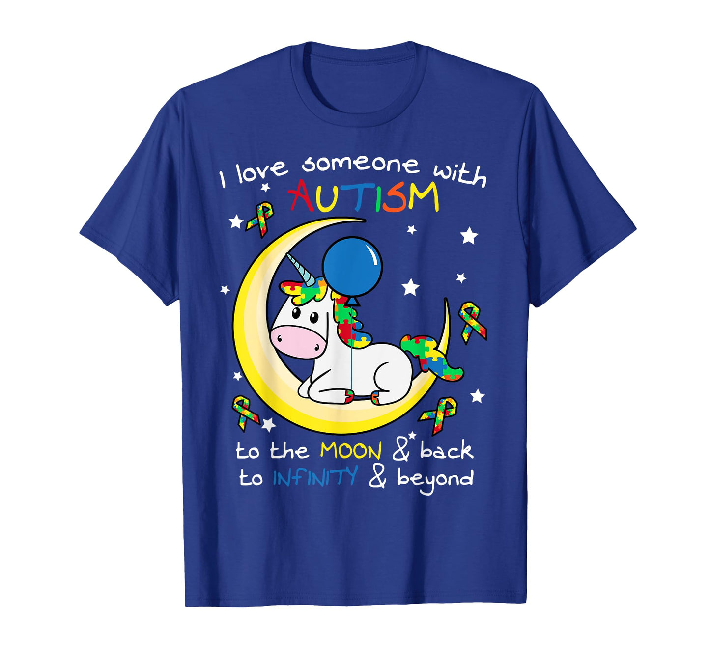 Unicorn Puzzle Moon Star Inspirational Autism Awareness Gift T-Shirt