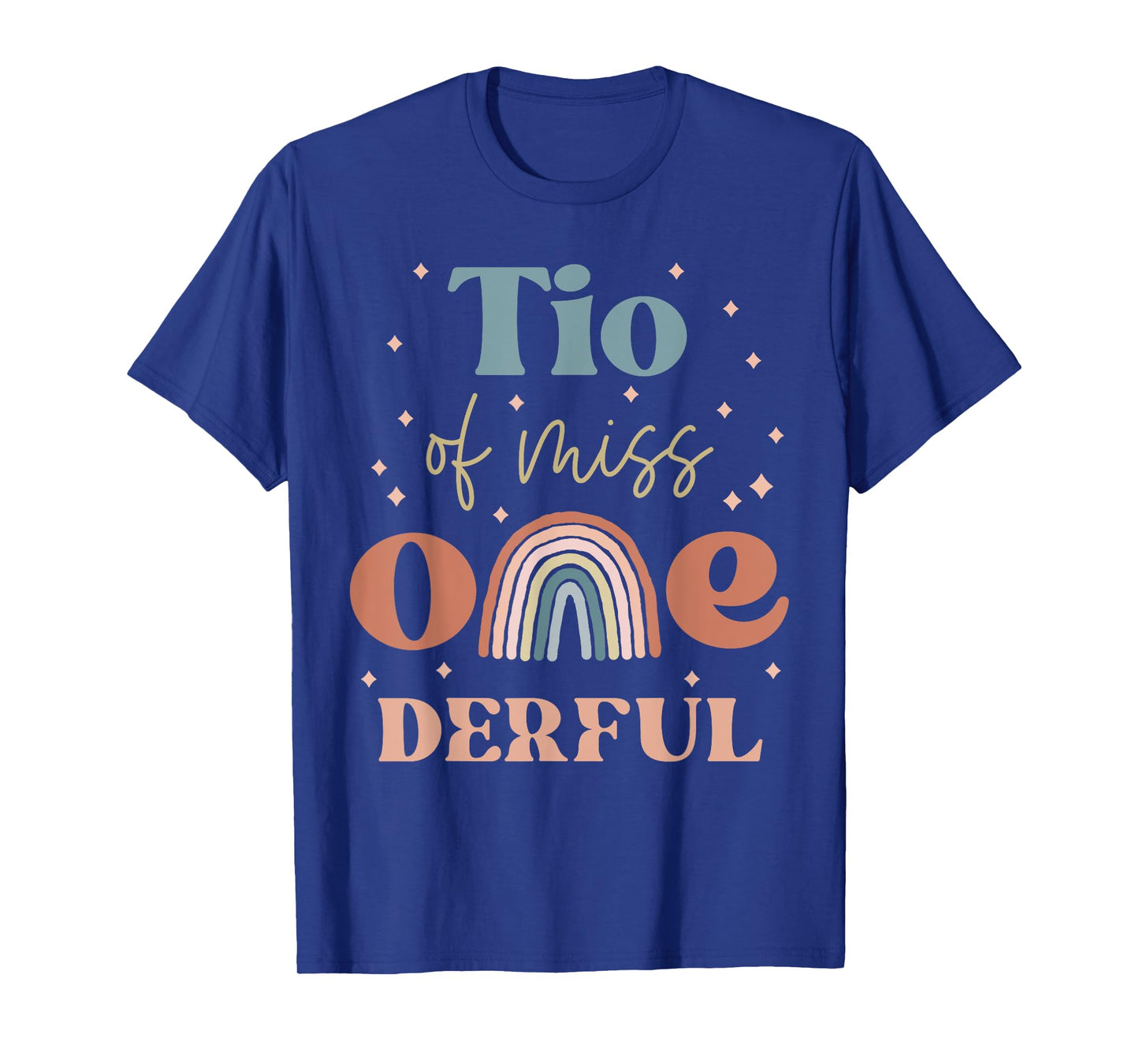 Tio of Miss Onederful Boho Rainbow Niece First Birthday T-Shirt