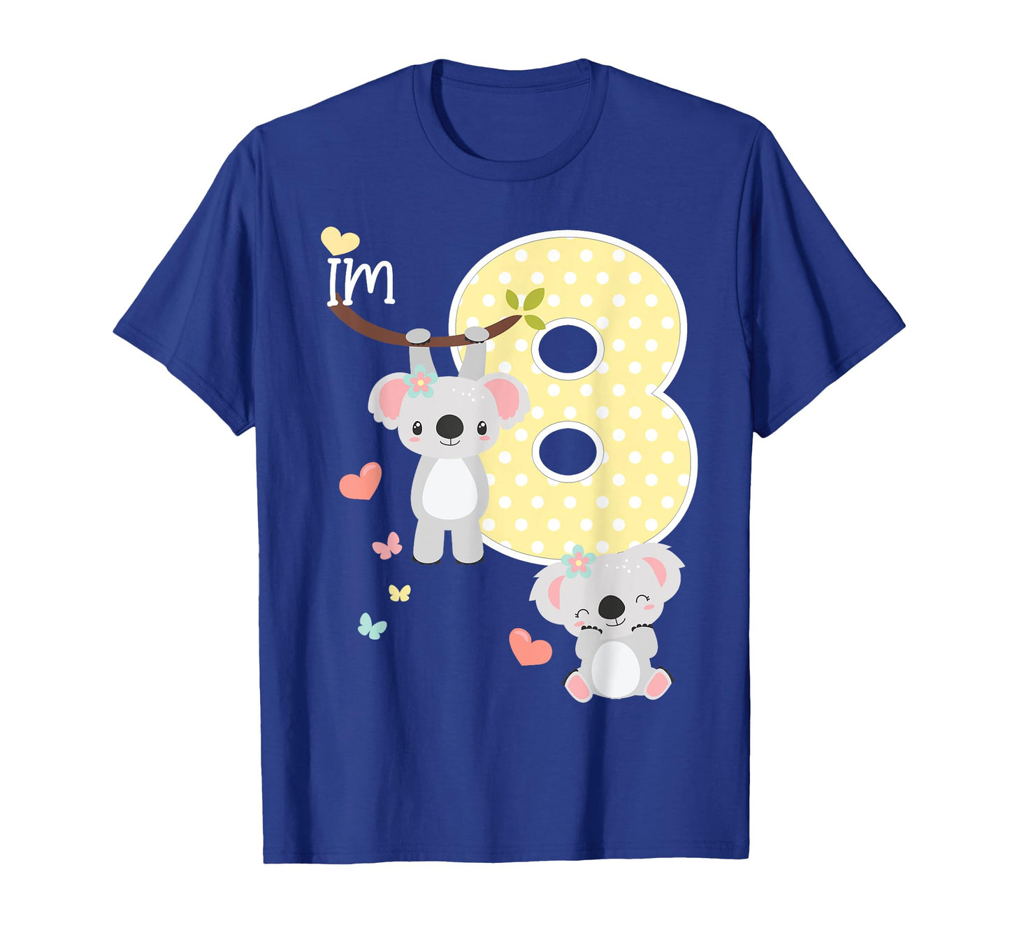 Koala Bear 8th Birthday Girl 8 Year Old Birthday Cute Koalas T-Shirt