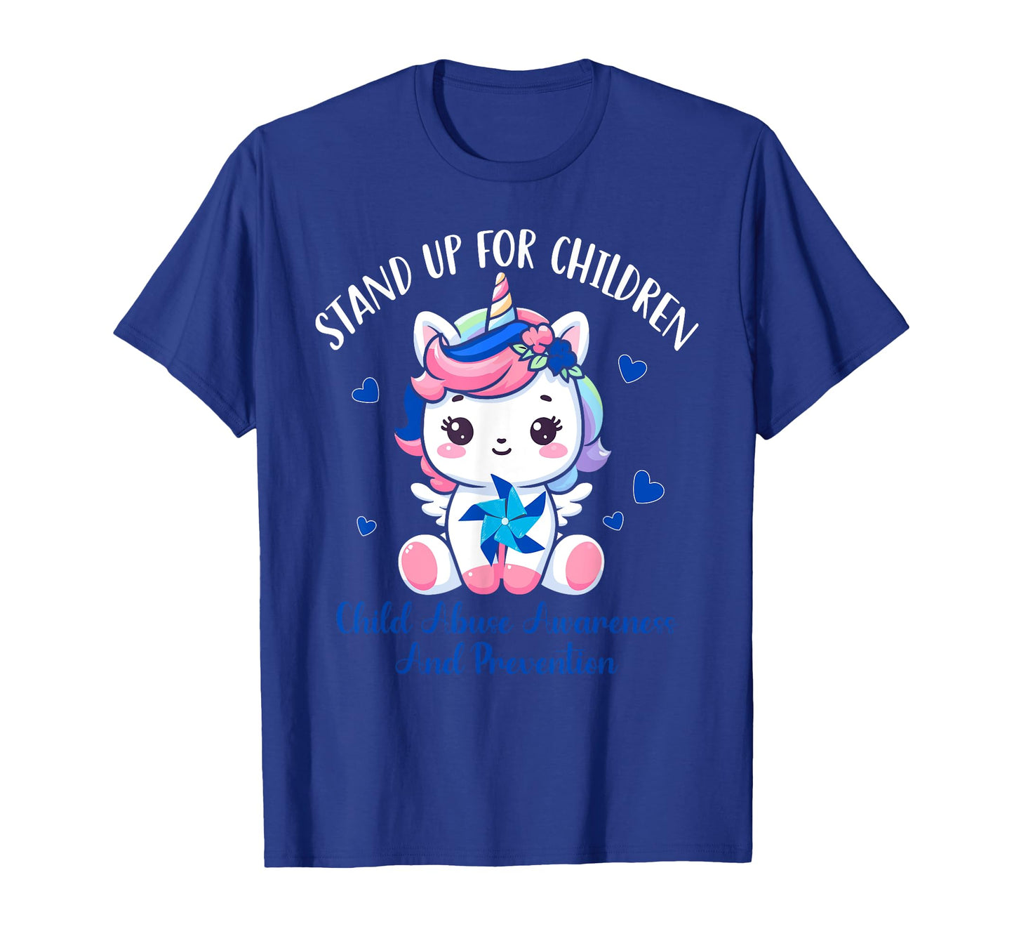 Child Abuse Prevention Month-Stand Up For Children Unicorn T-Shirt