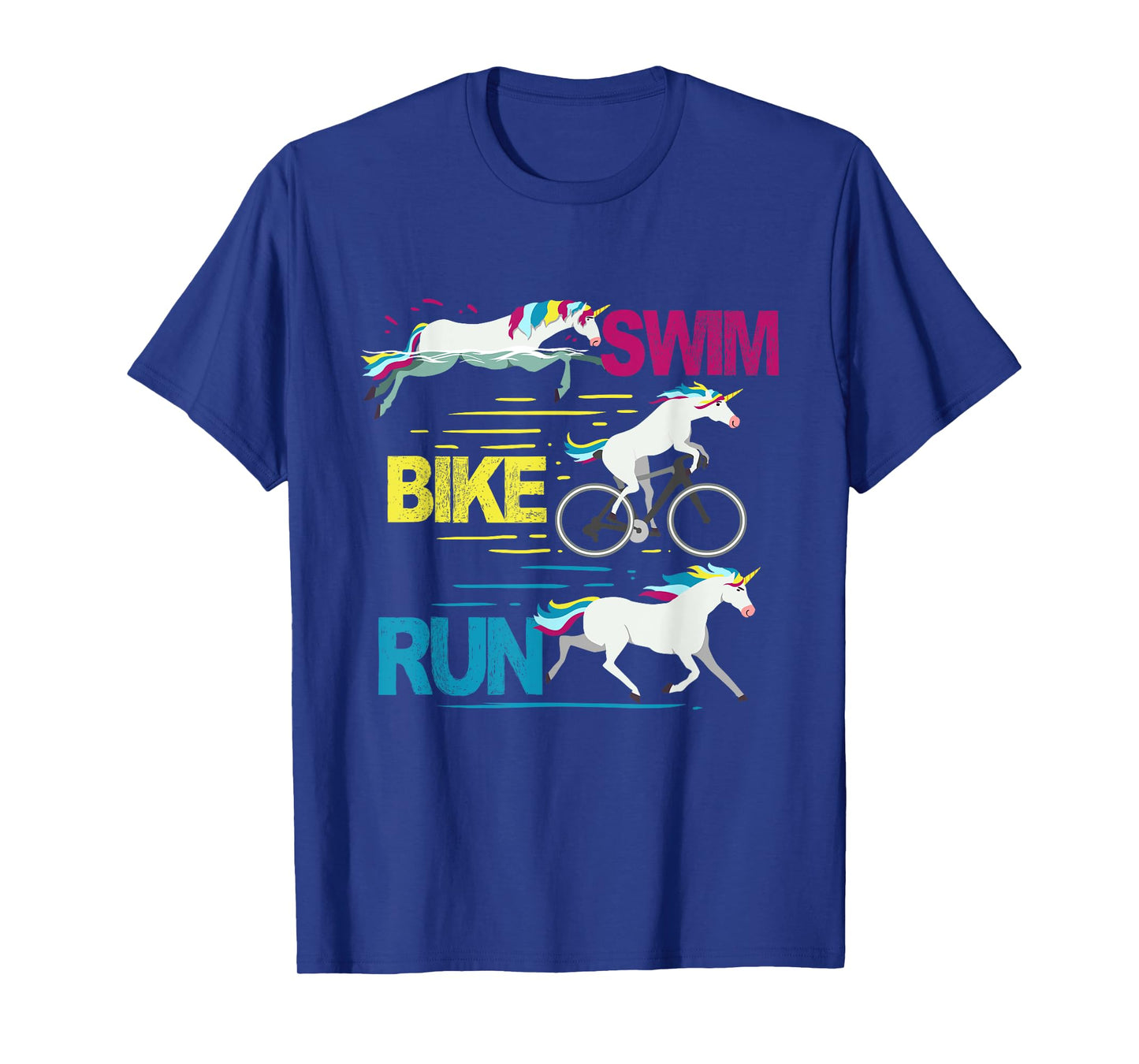 Running Swimming Cycling Unicorn Triathlete Triathlon T-Shirt