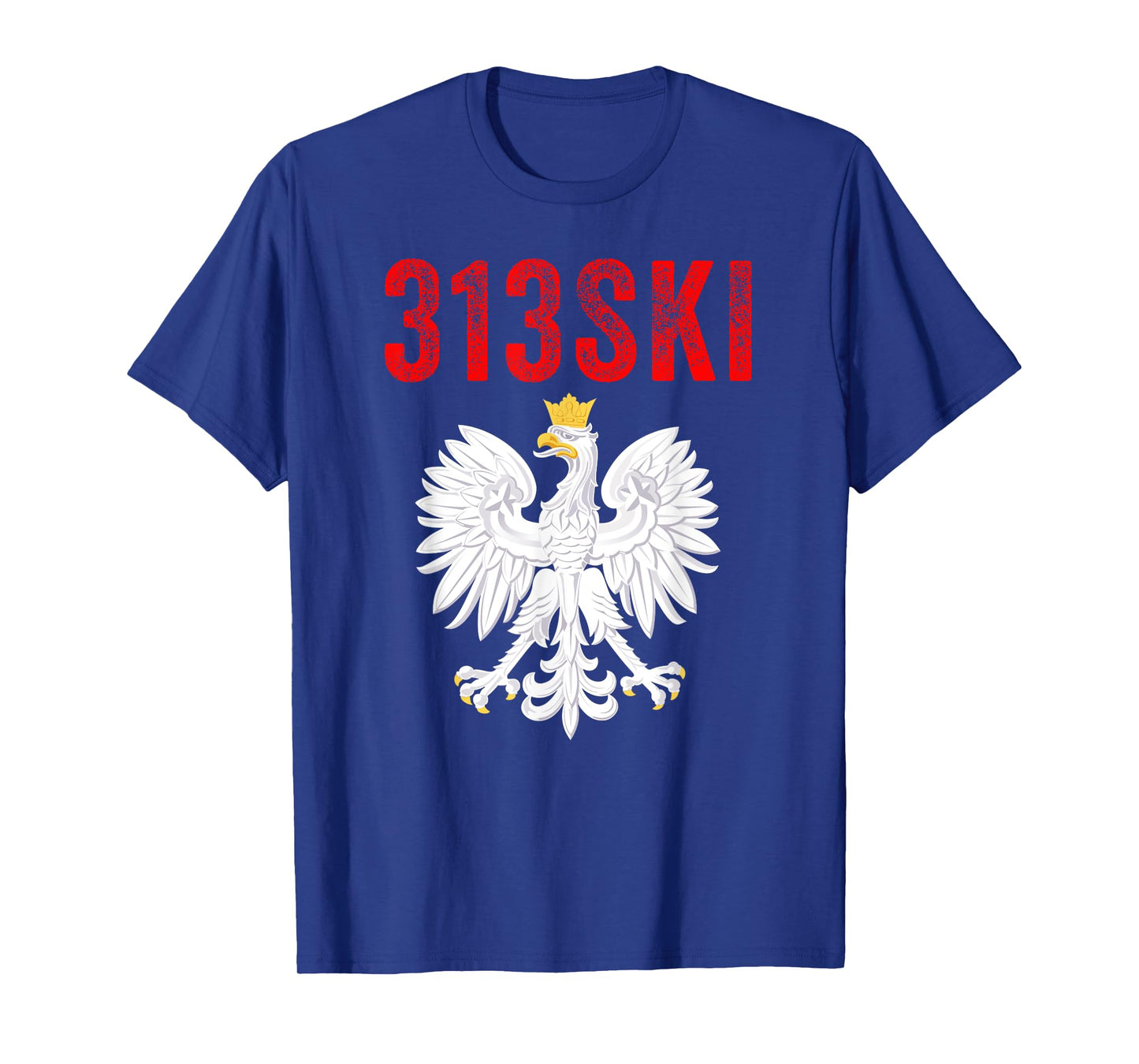 313SKI Detroit Michigan Area Code 313 Polska Polish Pride T-Shirt