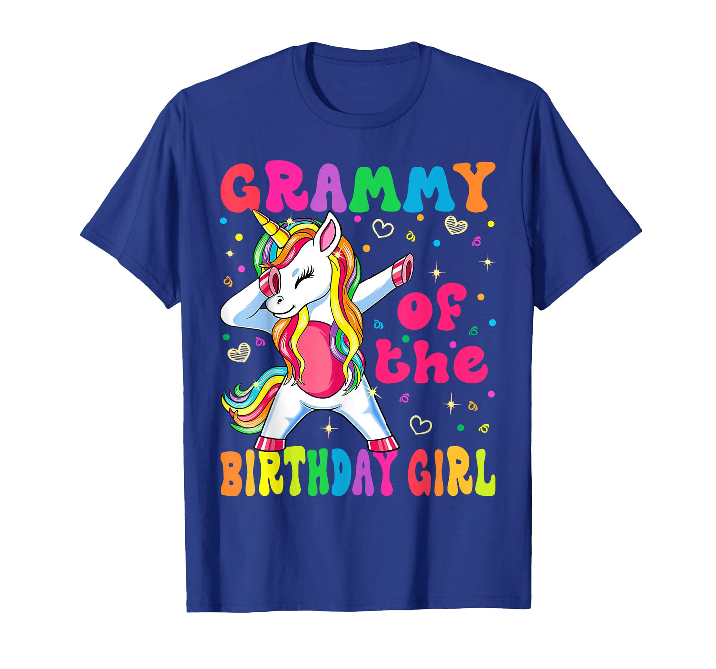 Grammy of the Birthday Princess Girl Dabbing Unicorn T-Shirt