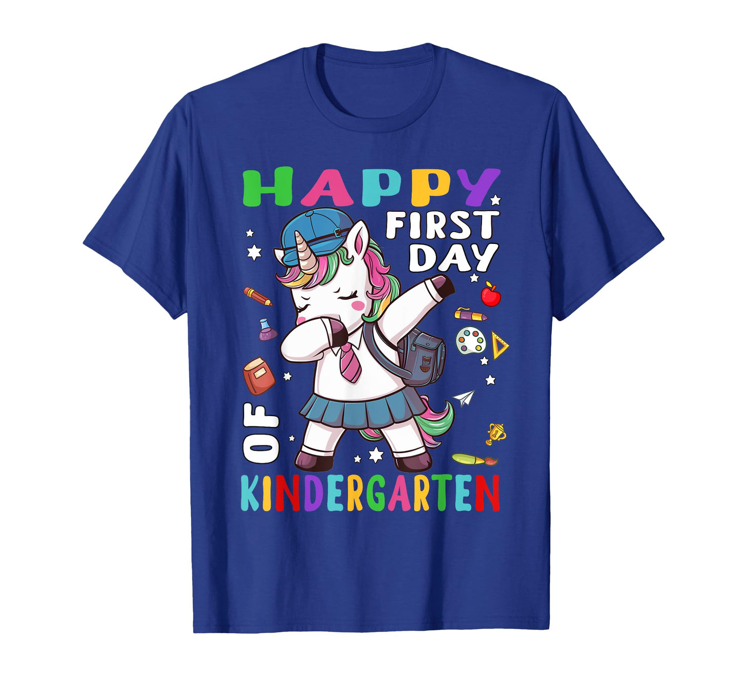 Happy 1st Day of Kindergarten Dabbing Unicorn Back to School T-Shirt