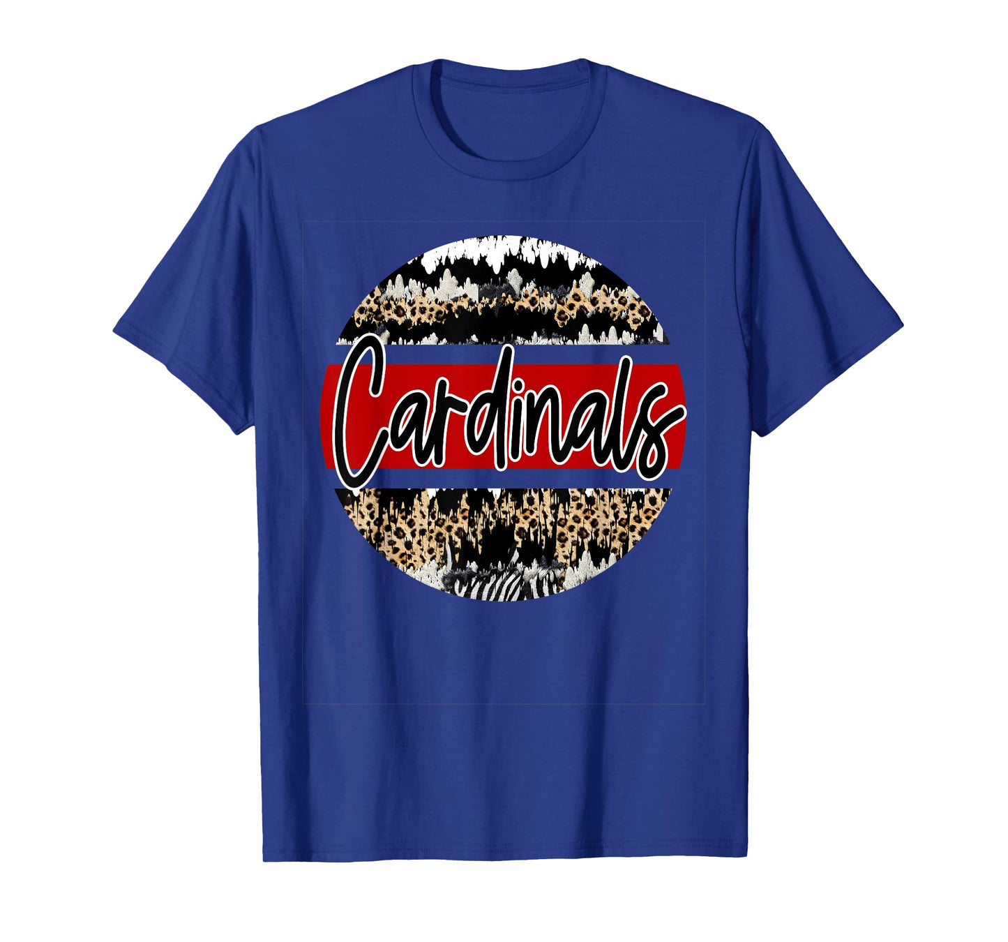 Cardinals Leopard Print School Spirit T-Shirt