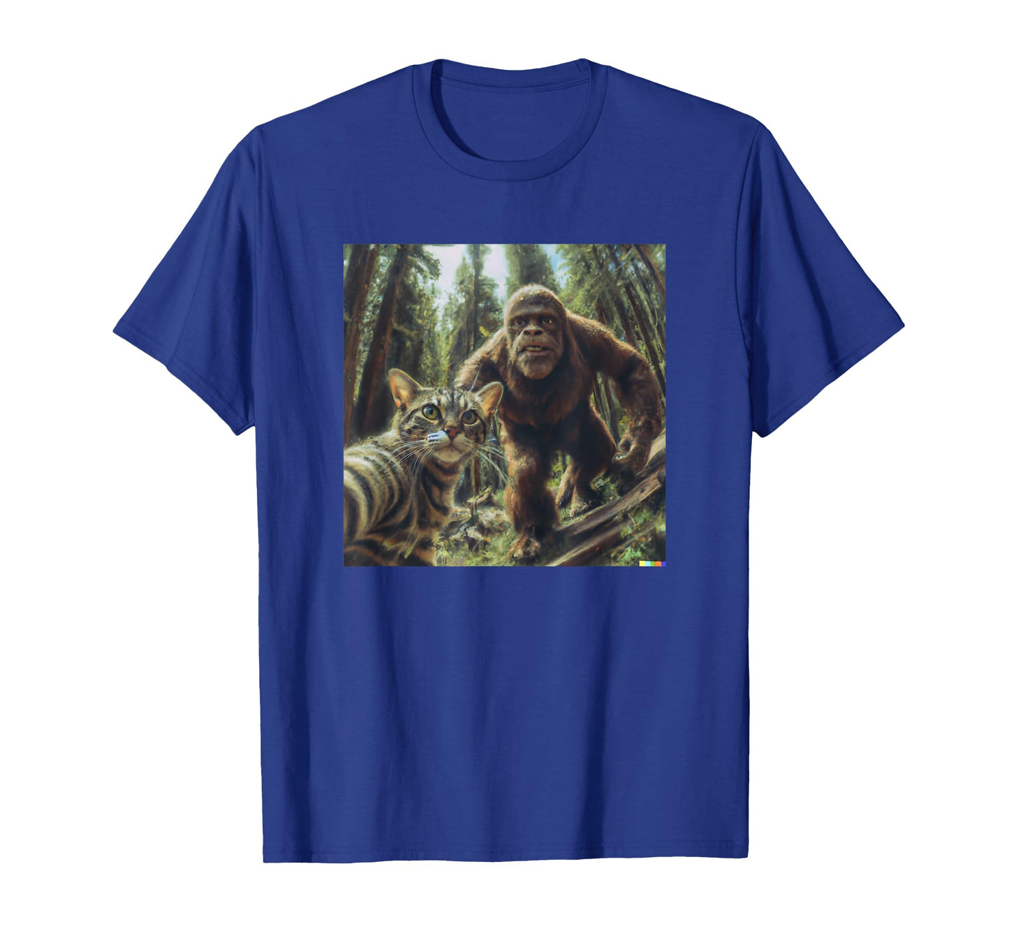 Cat Bigfoot Sasquatch Selfie Photo Funny Retro Classic Humor Men Women Girls Kids T-Shirt