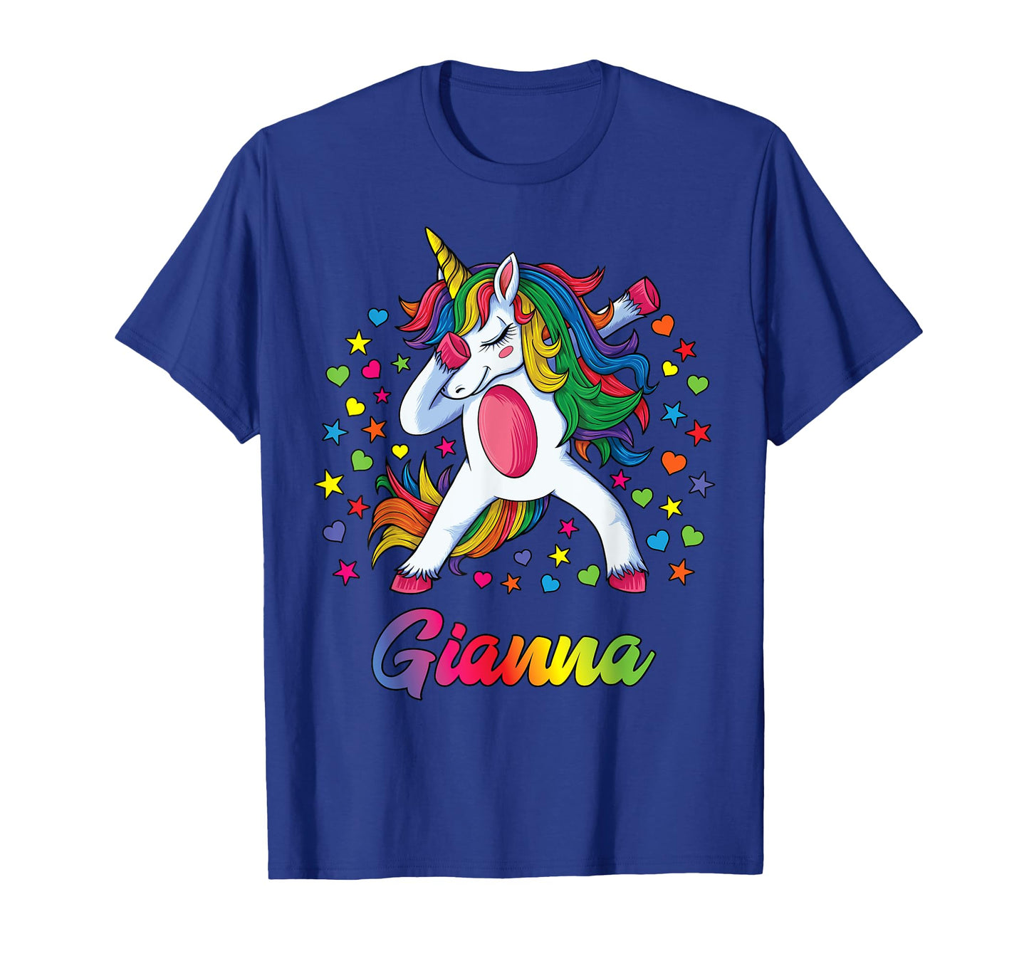 Gianna Personalised Name Unicorn Girl Gift T-Shirt