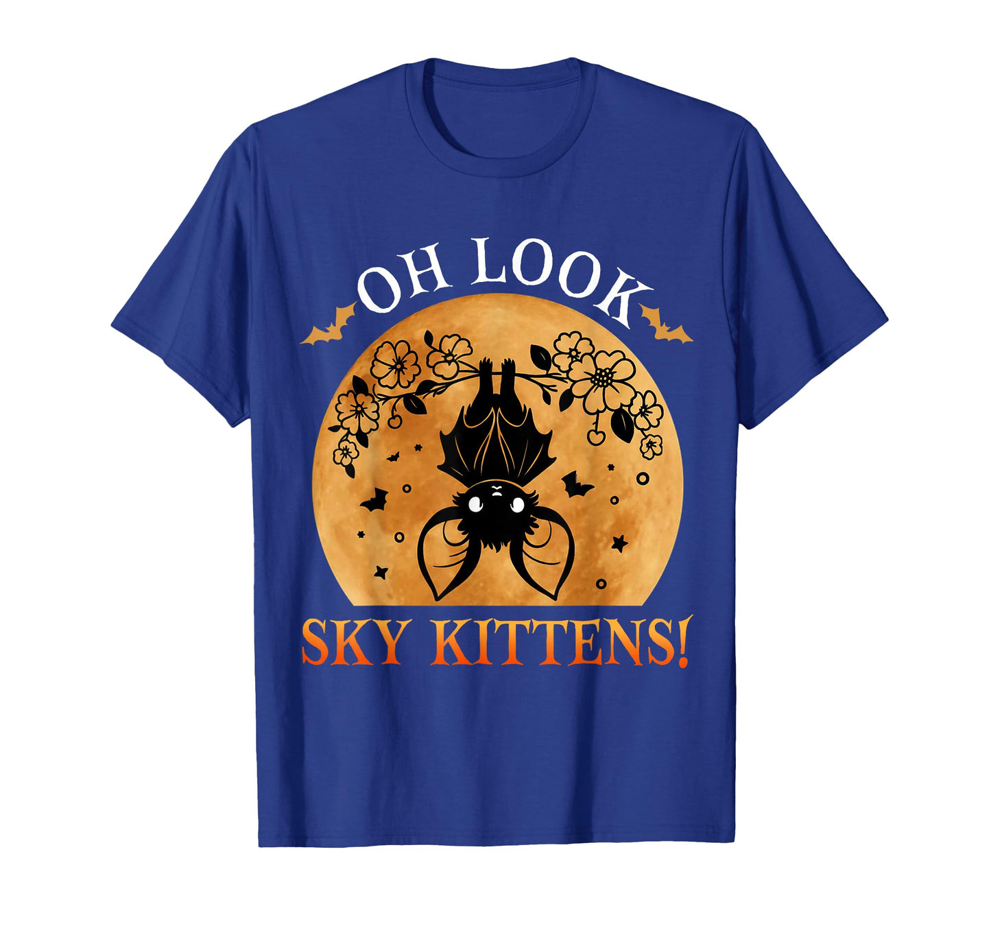 Oh Look Sky Kittens Funny Bat Lovers Halloween Costume Kids T-Shirt