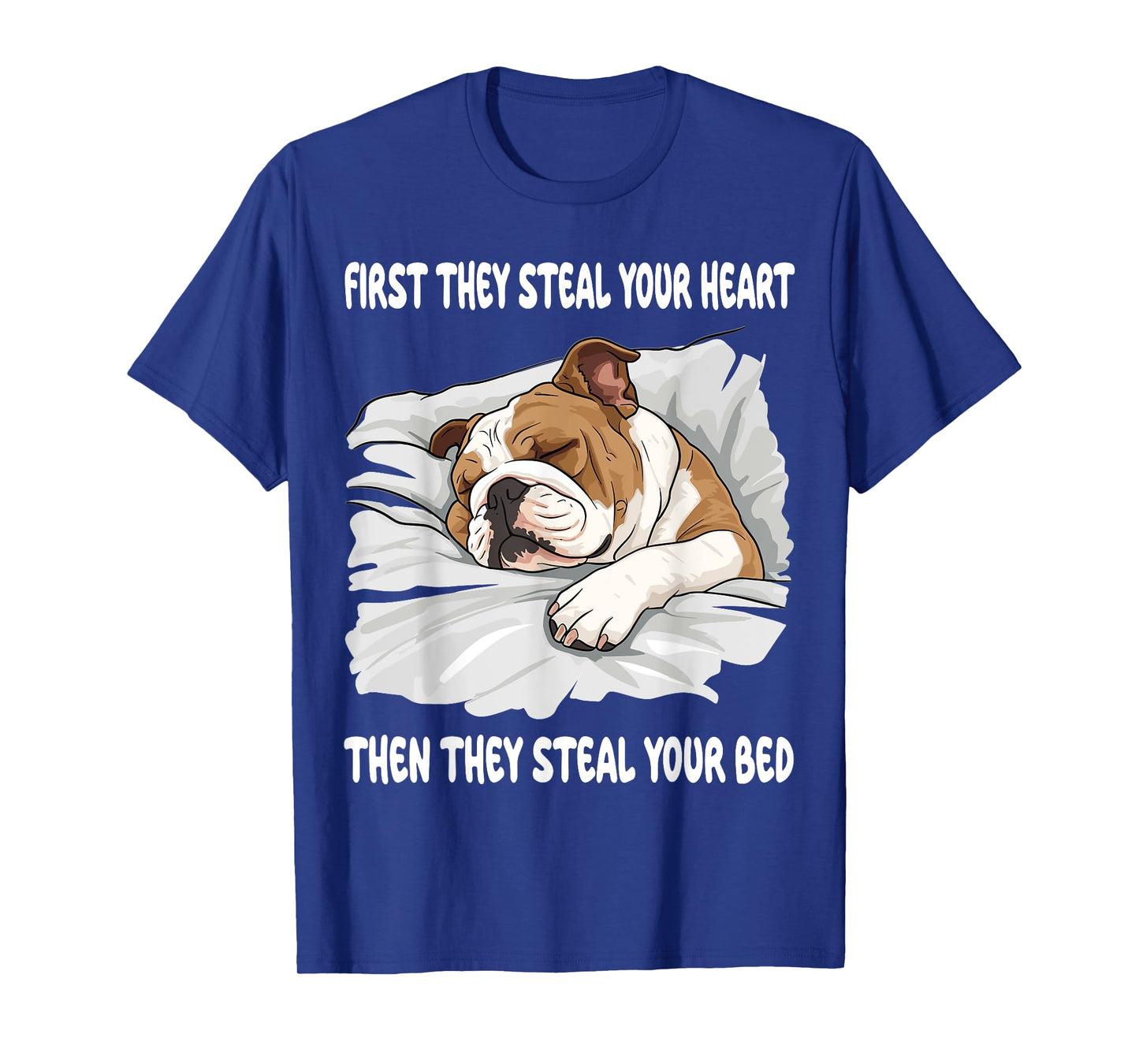 English Bulldog Sleeping Pajamas Nightgown Men Women Girls Kids T-Shirt