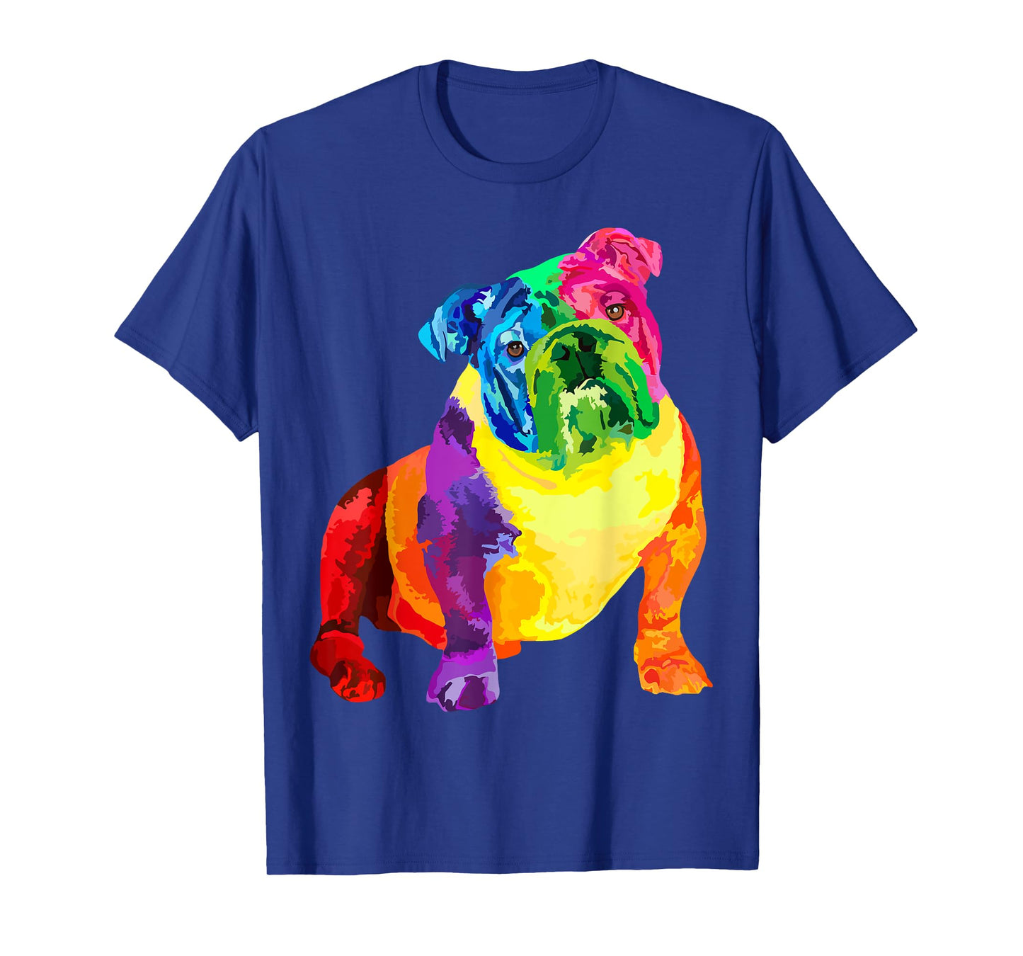 Dog Lover Gifts Womens Colorful Cool English Bulldog Mens T-Shirt