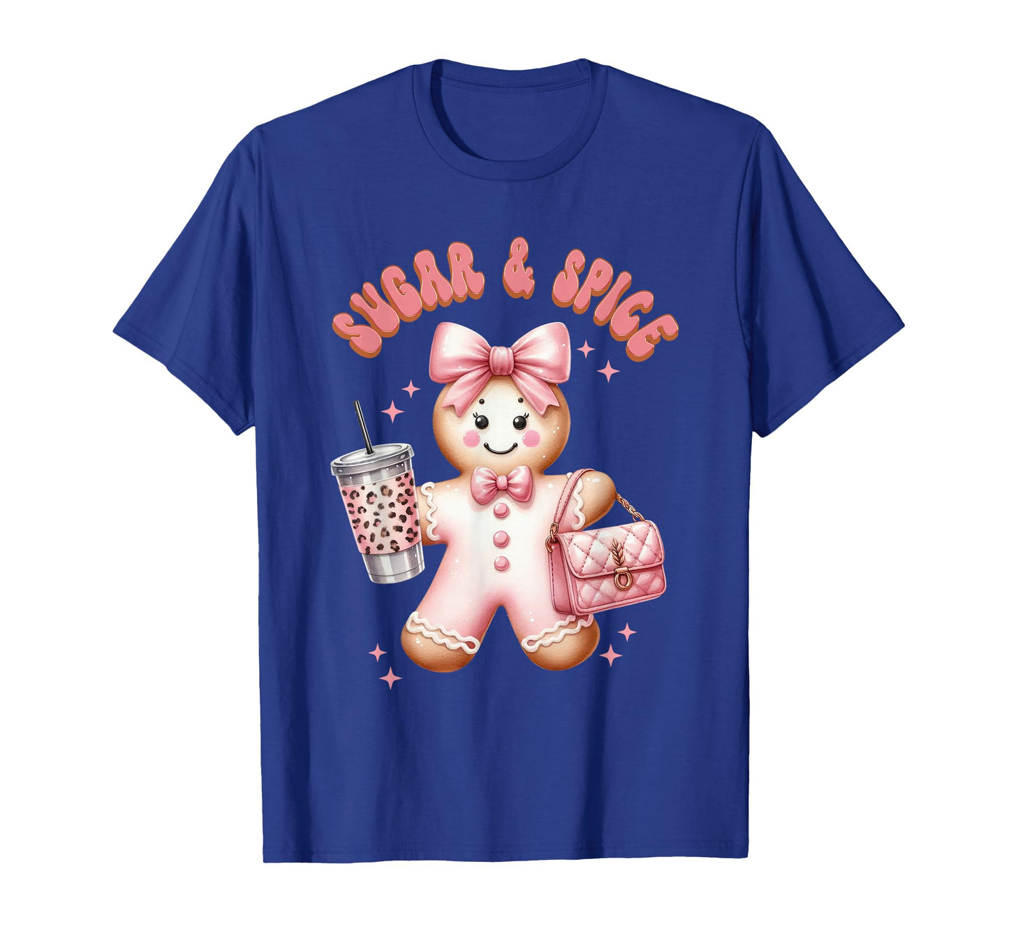 Gingerbread Pink Xmas Christmas Holidays Girl T-Shirt