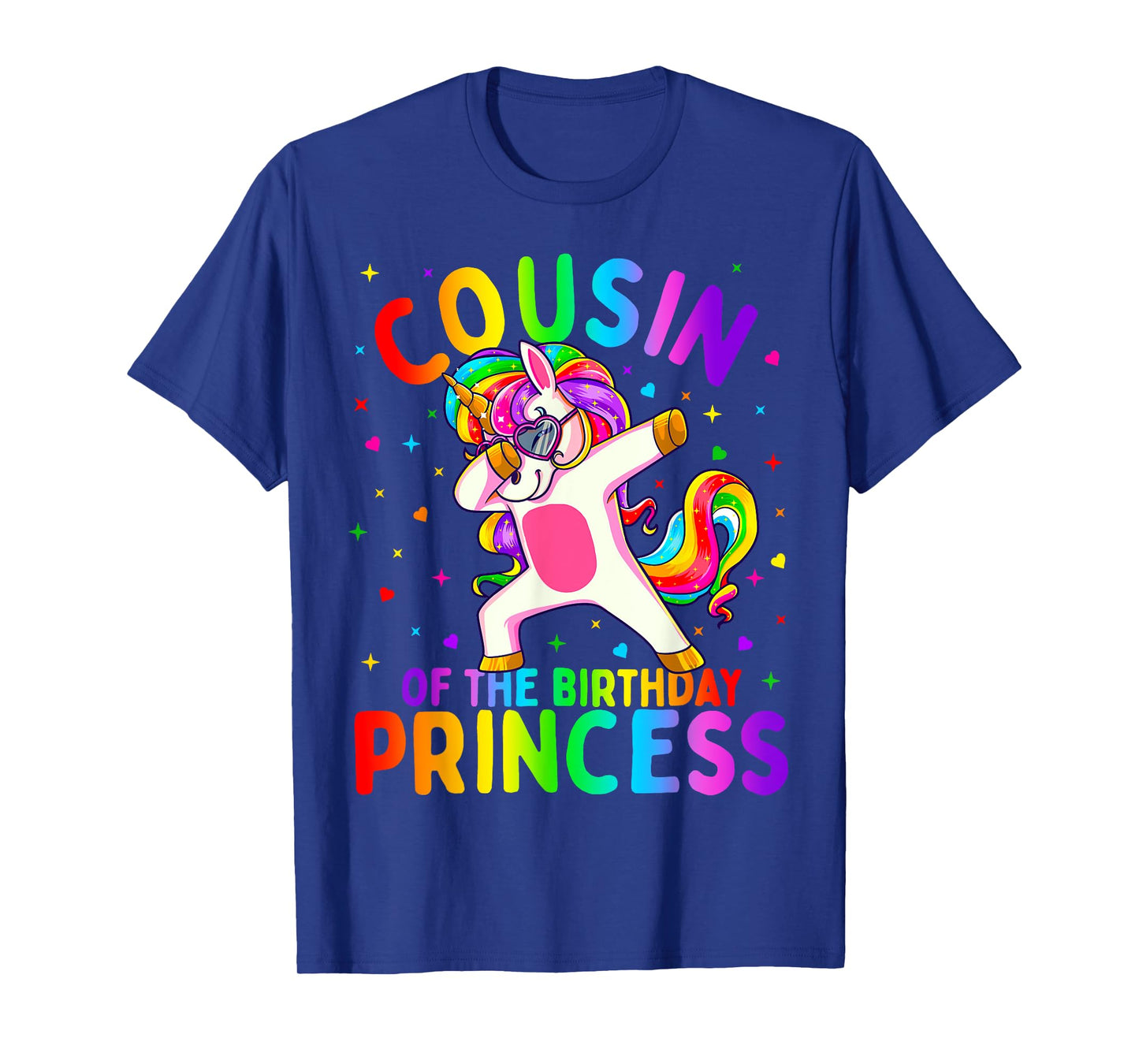 Cousin of the Birthday Princess Girl Dabbing Unicorn T-Shirt