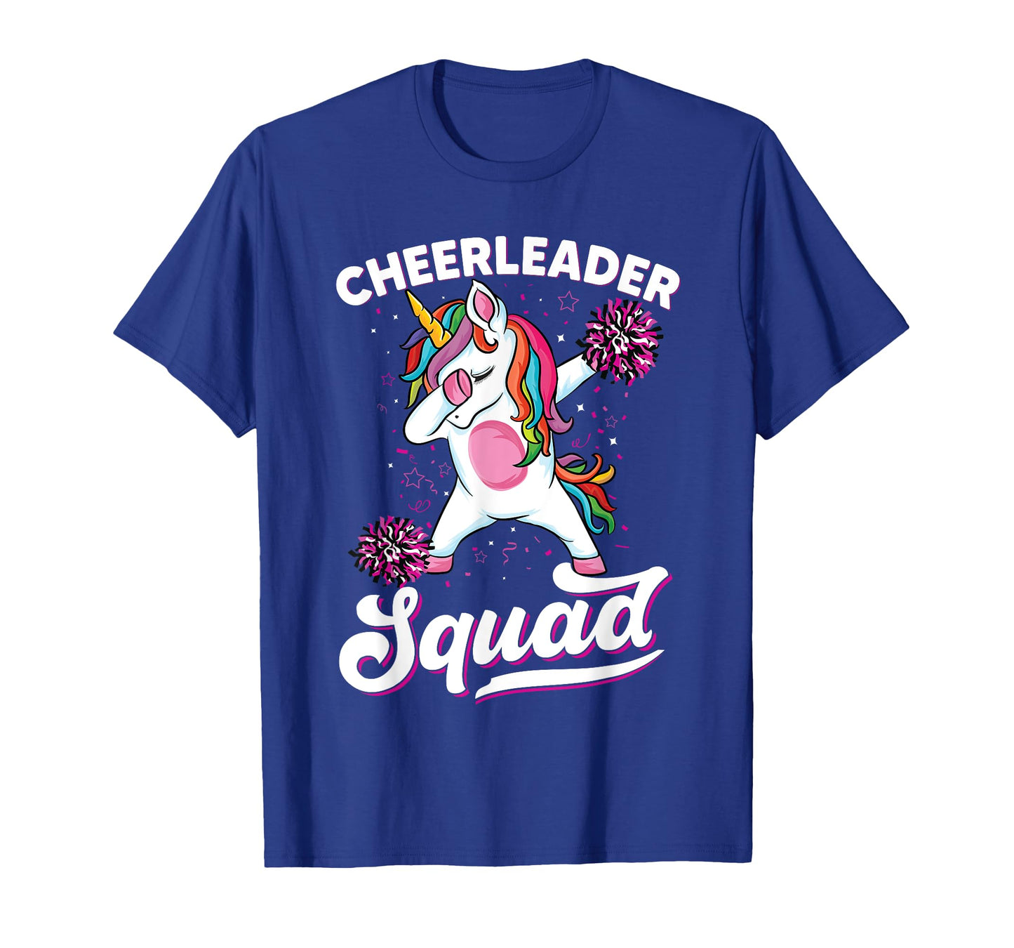 Magical cute dabbing unicorn cheerleader Funny Cheerleading T-Shirt