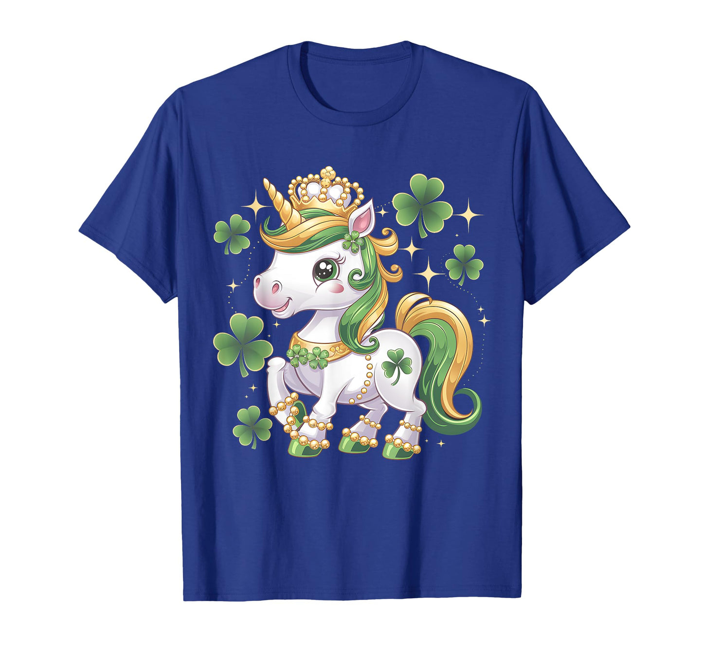 St Patricks Day Toddler Girls Kid Unicorn Shamrock Lepricorn T-Shirt