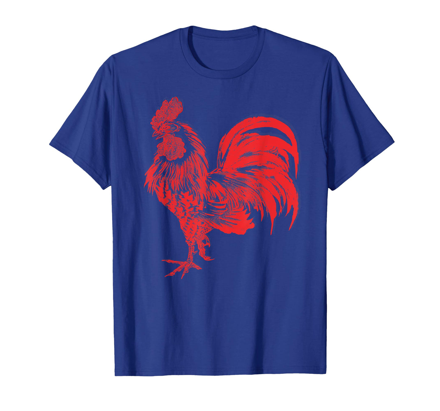 Men's Red Rooster Shirt Cocky Vintage Rooster Tee T-Shirt