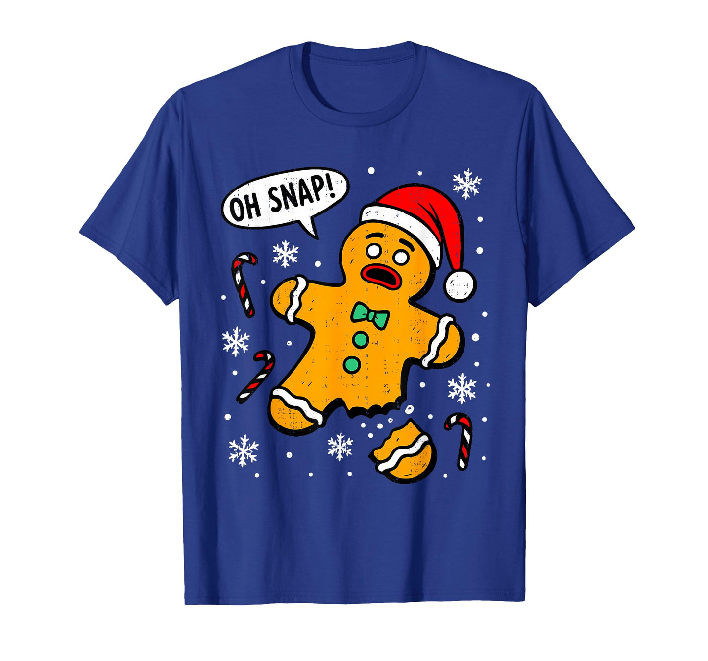 Oh Snap Gingerbread Man Christmas Xmas Cookie Baking Funny T-Shirt