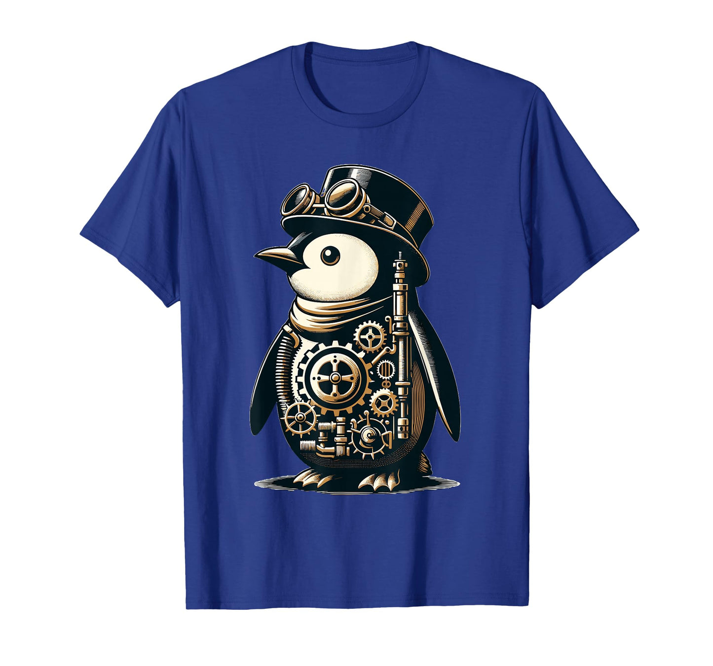 Cool Steampunk Aesthetic Penguin Lover Vintage Penguin T-Shirt