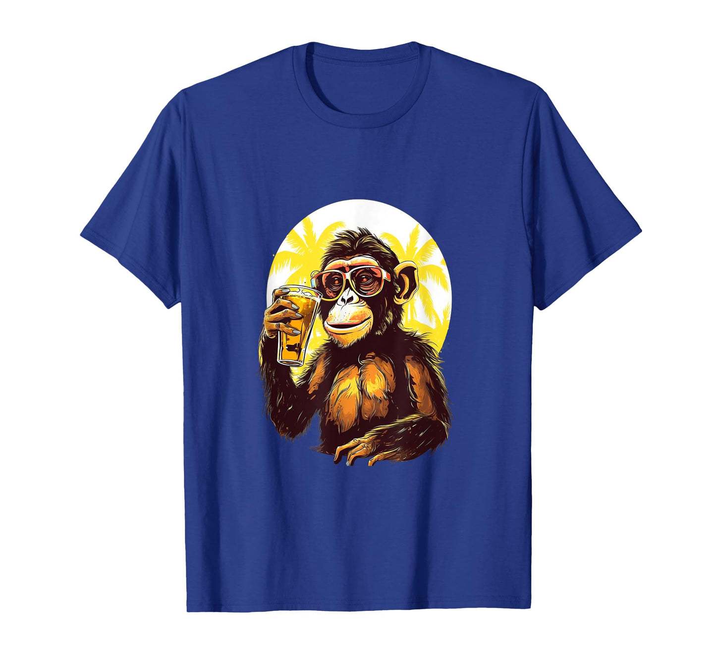 Monkey Drinking Beer Funny Beer Drinker Drunk Gorilla Ape T-Shirt