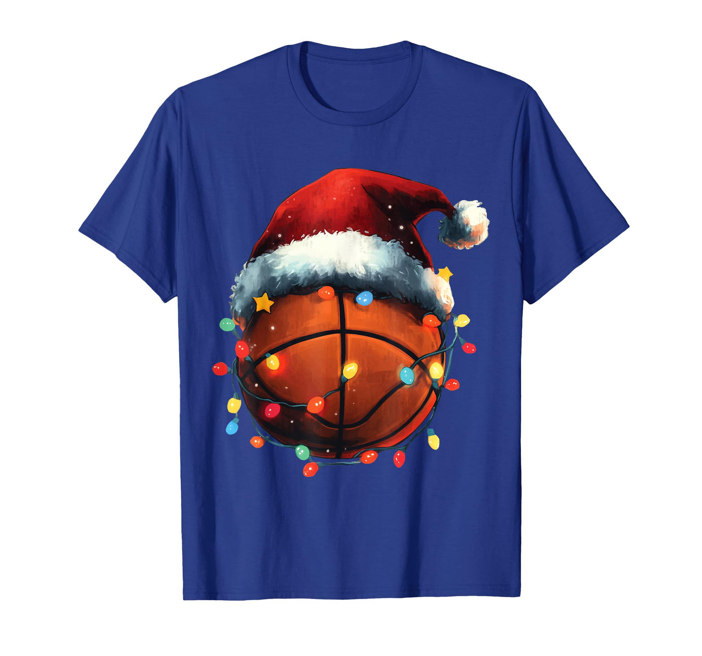 Basketball Player Xmas Santa Hat Basketball Funny Christmas T-Shirt