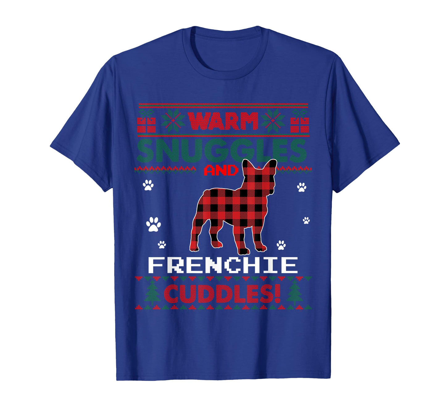 French Bulldog Christmas Pajama Shirt Ugly Christmas Sweater Men Women Kids T-Shirt