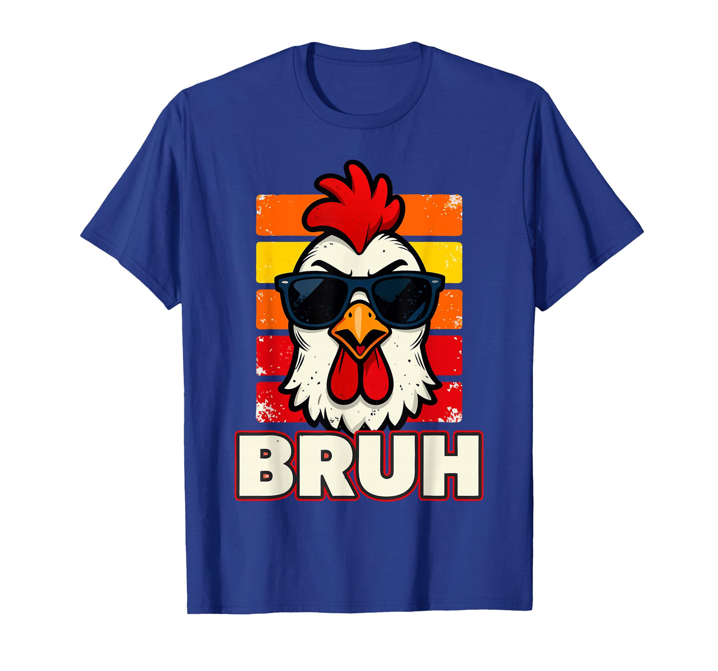 Chicken Farmer Sunglasses Retro Bruh Rooster T-Shirt