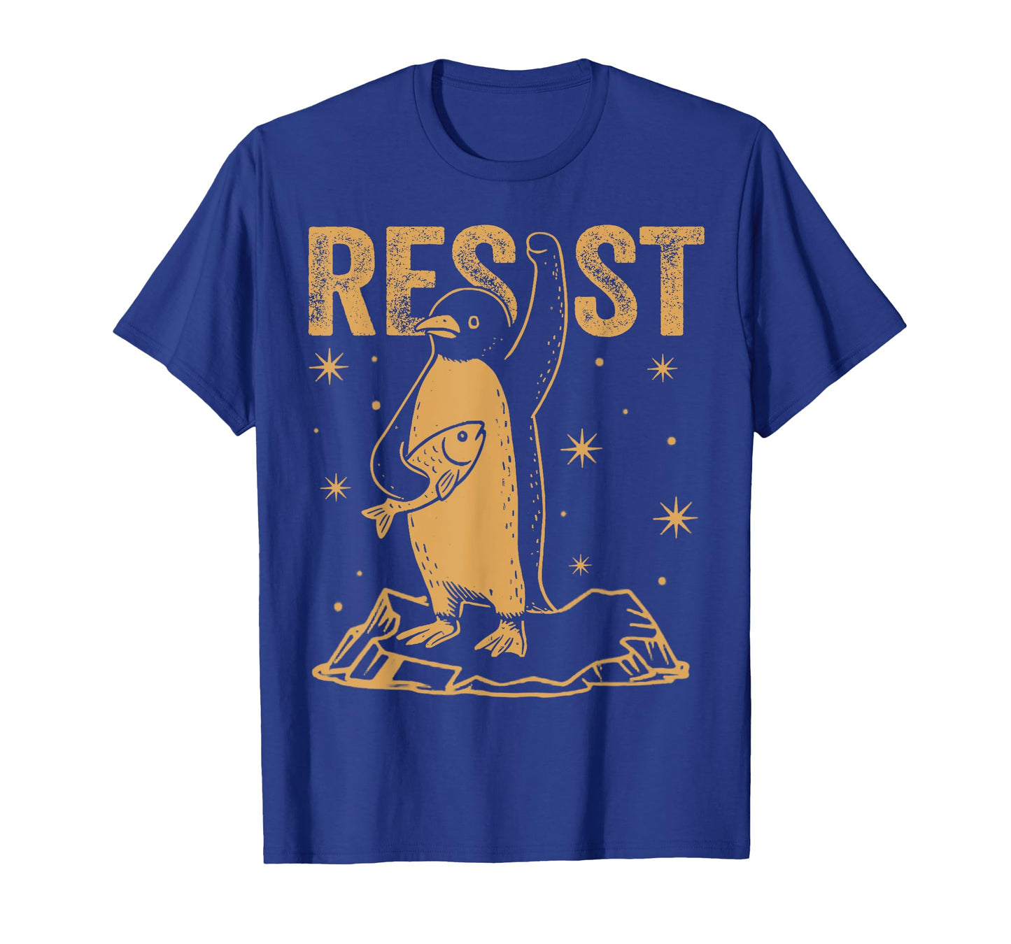Resist Penguin Activism Graphic Design Funny T-Shirt