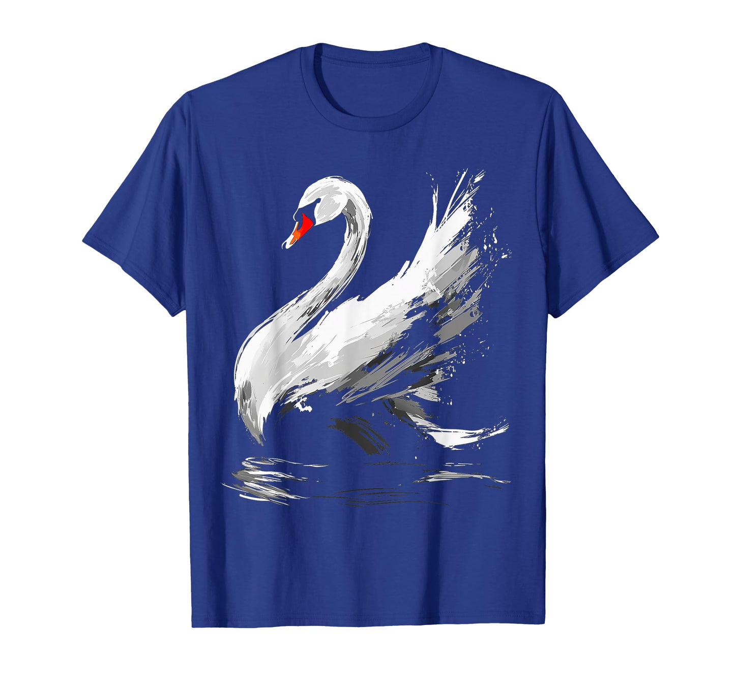 Swan Abstract Bird Art Animal Drawing Motif Swan T-Shirt