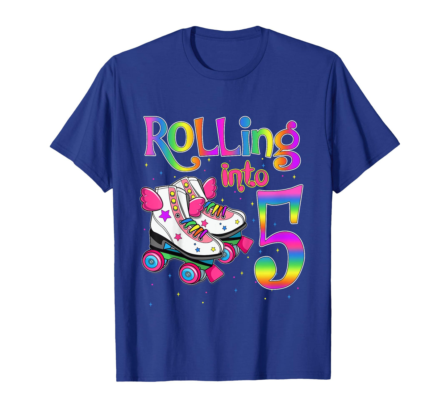 Rolling Into 5 years Let's Roll I'm Turning 5 Roller Skate T-Shirt