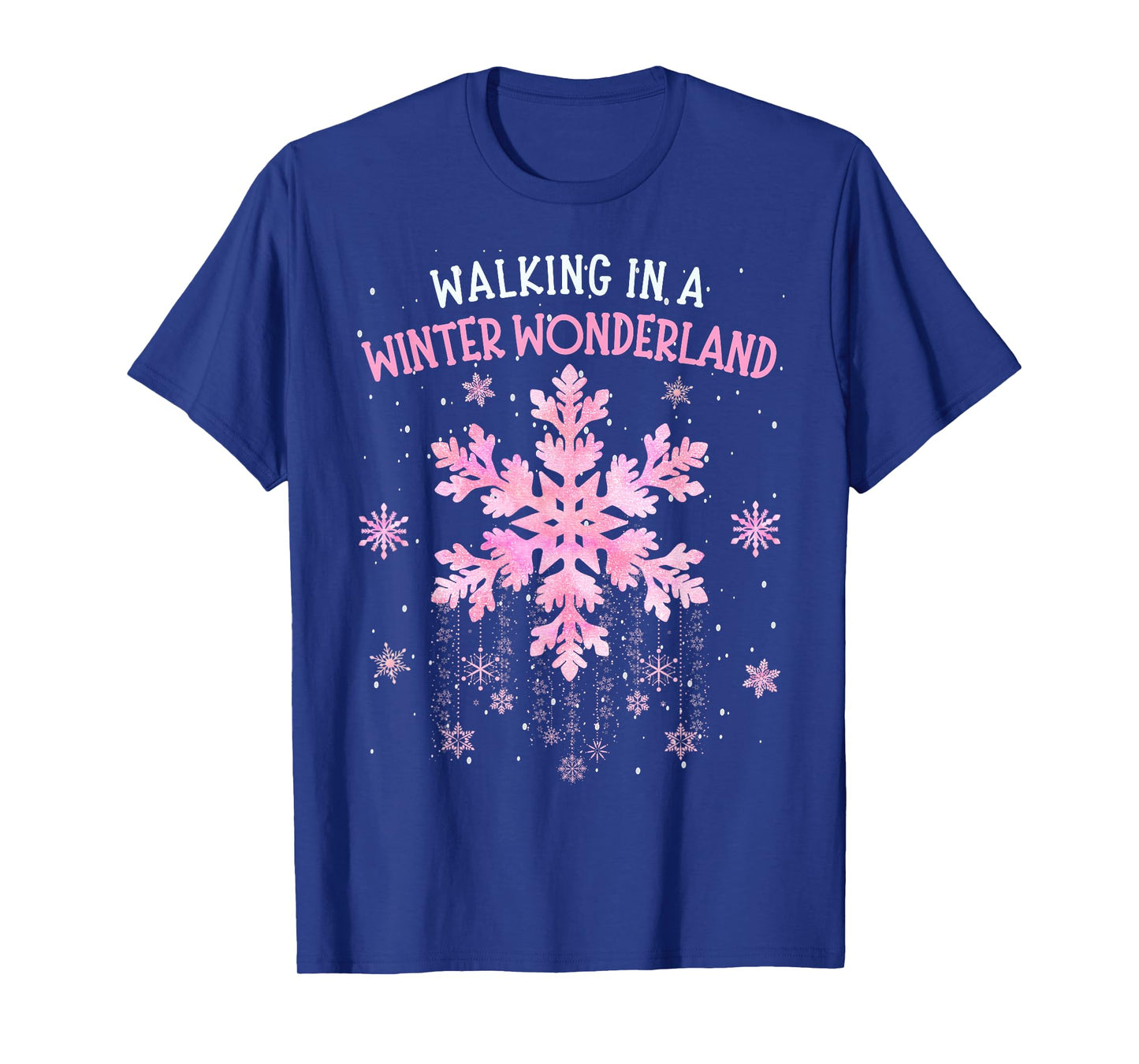 Walking In A Winter Wonderland Tie Dye Snowflake Christmas T-Shirt