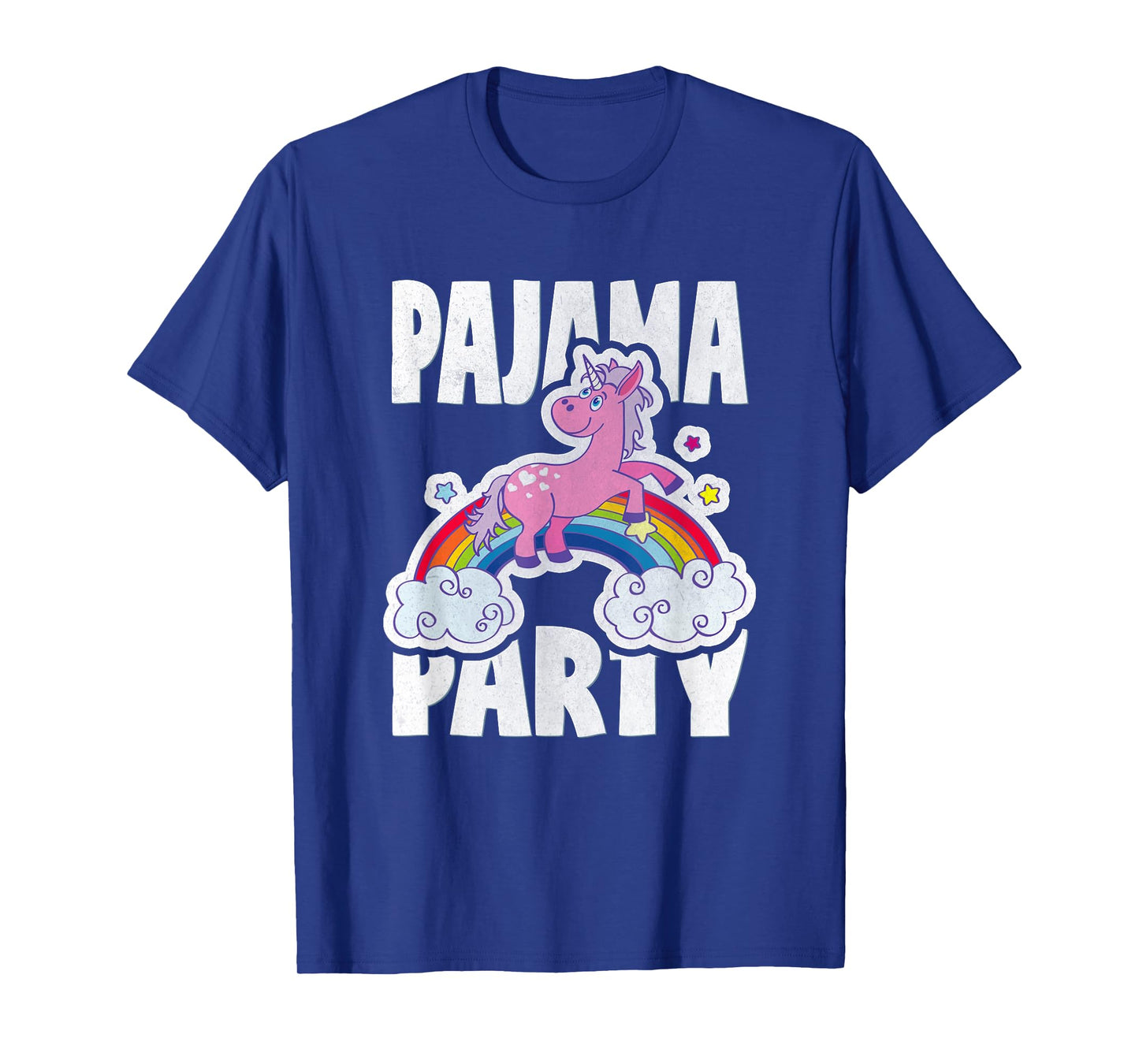Pajama Party Retro Cute Unicorn Rainbow Bed Time PJ T-Shirt