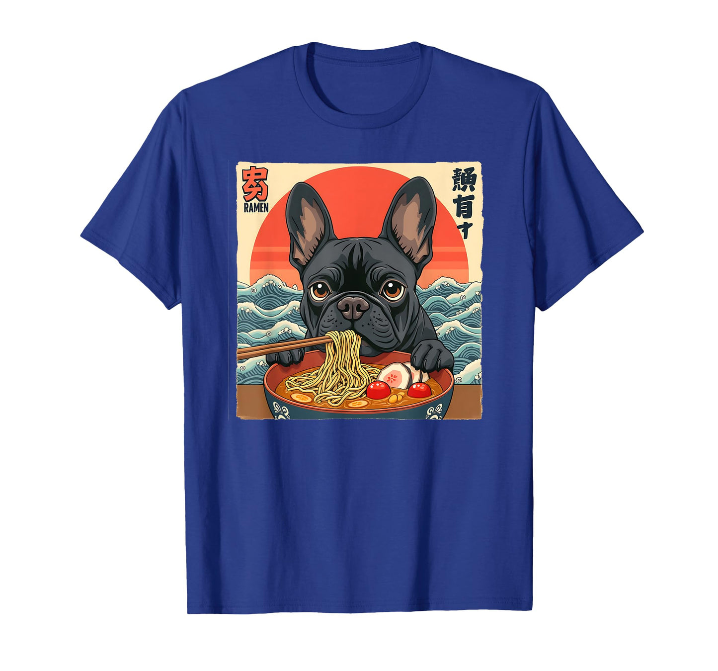 French Bulldog Frenchton Terrier Ramen Noodle Dog Funny T-Shirt