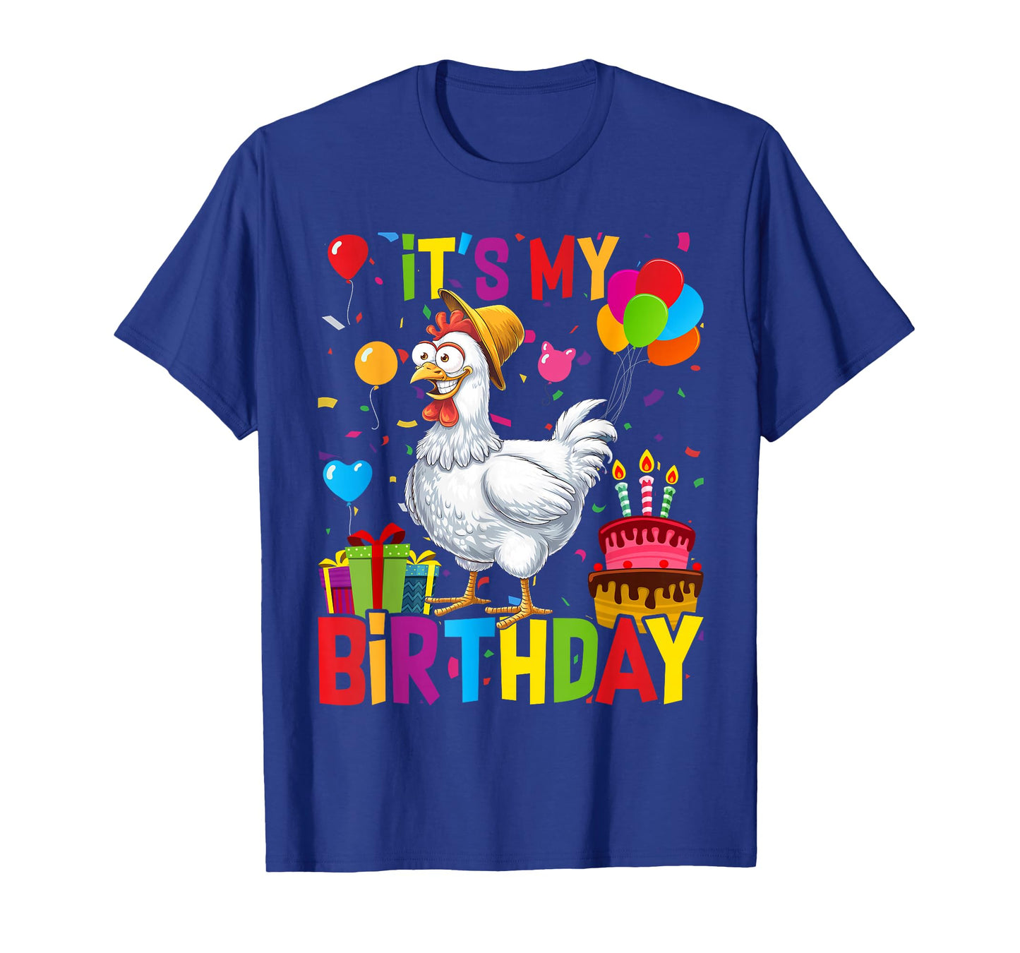 It's My Birthday, a Chicken Stamping Party for Girls T-Shirt