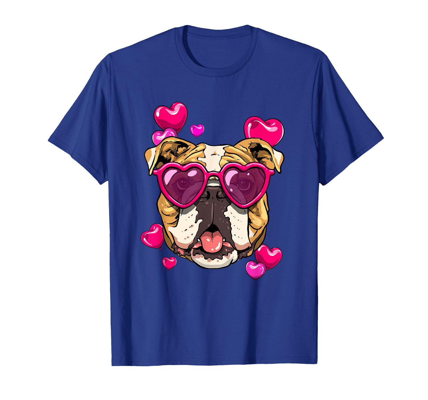 Valentines Day American Bulldog Heart Couples Dog Lover T-Shirt