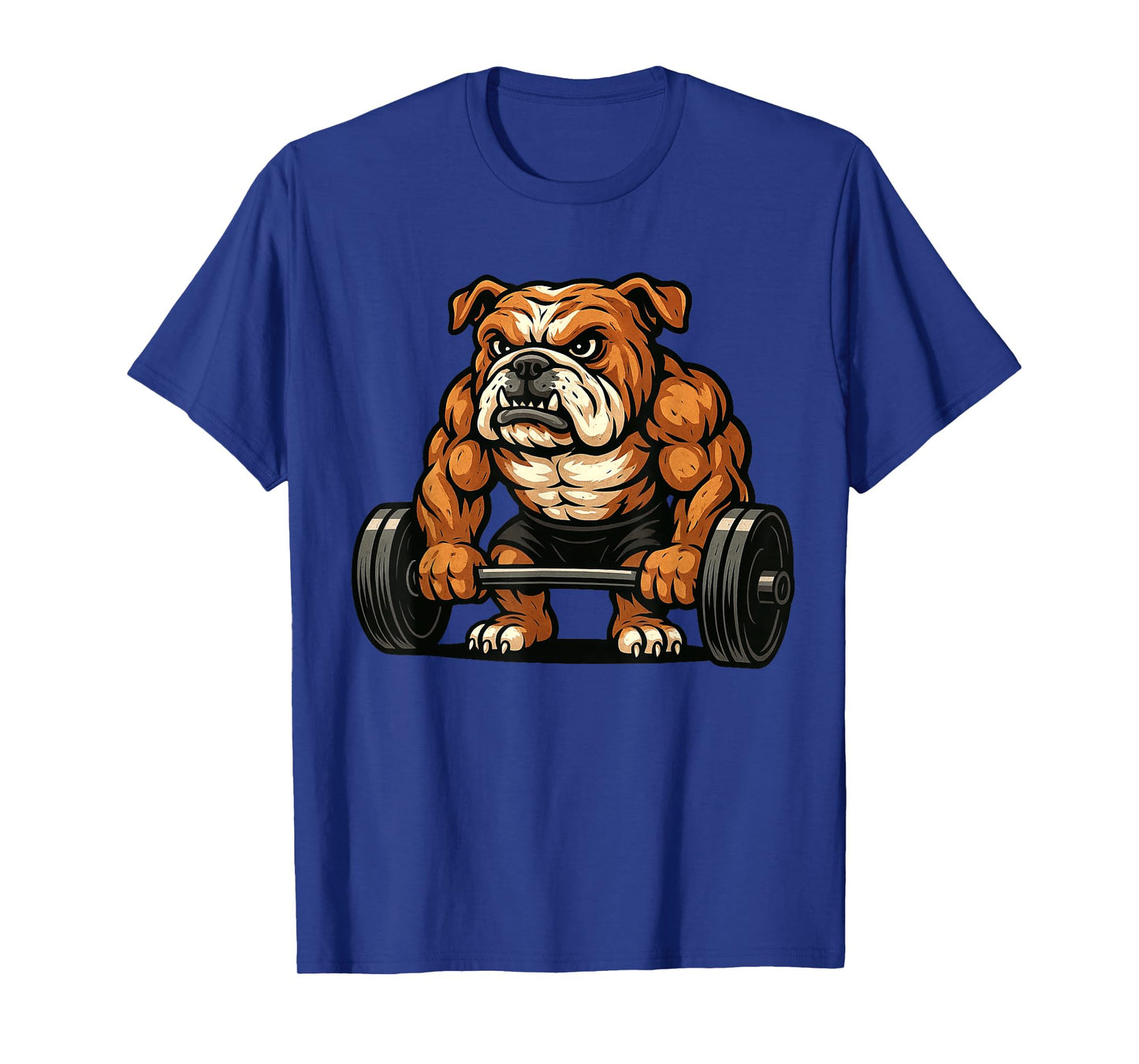 English Bulldog Weightlifting Bodybuilder Workout Gym Dog T-Shirt