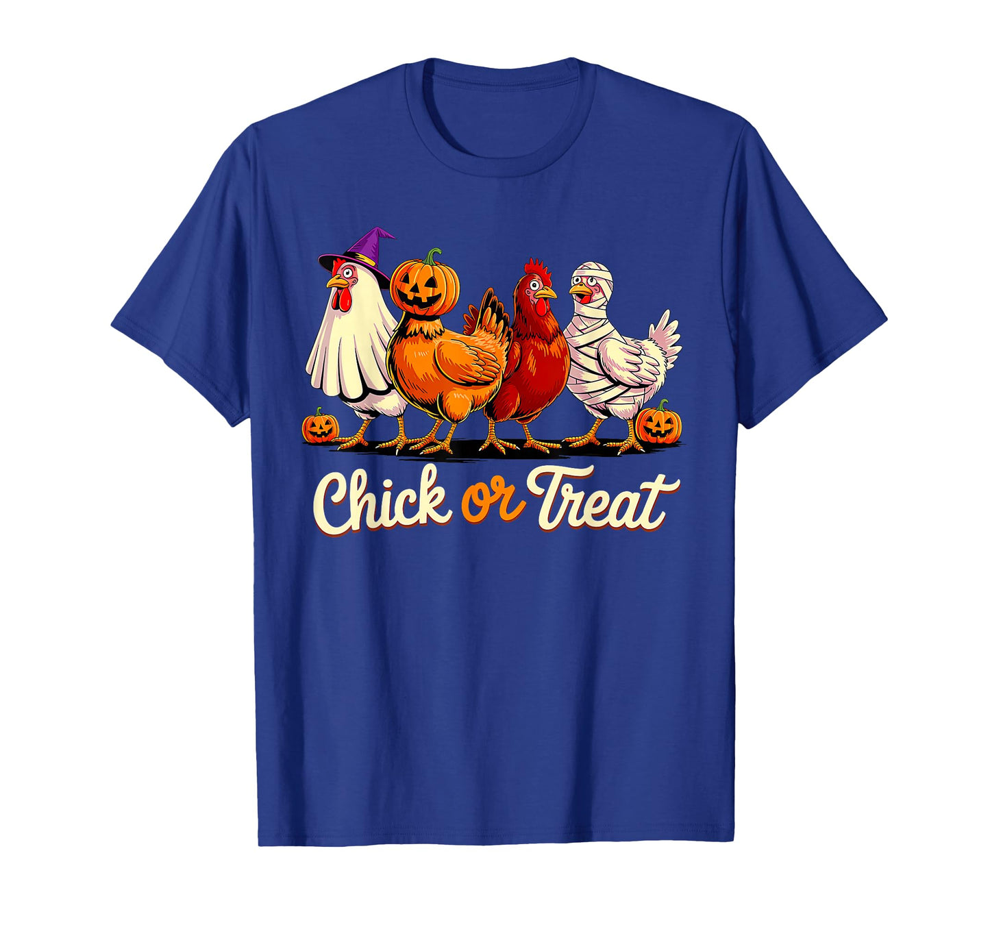 Chick Or Treat Halloween Witch Spooky Chicken Funny Farmer T-Shirt