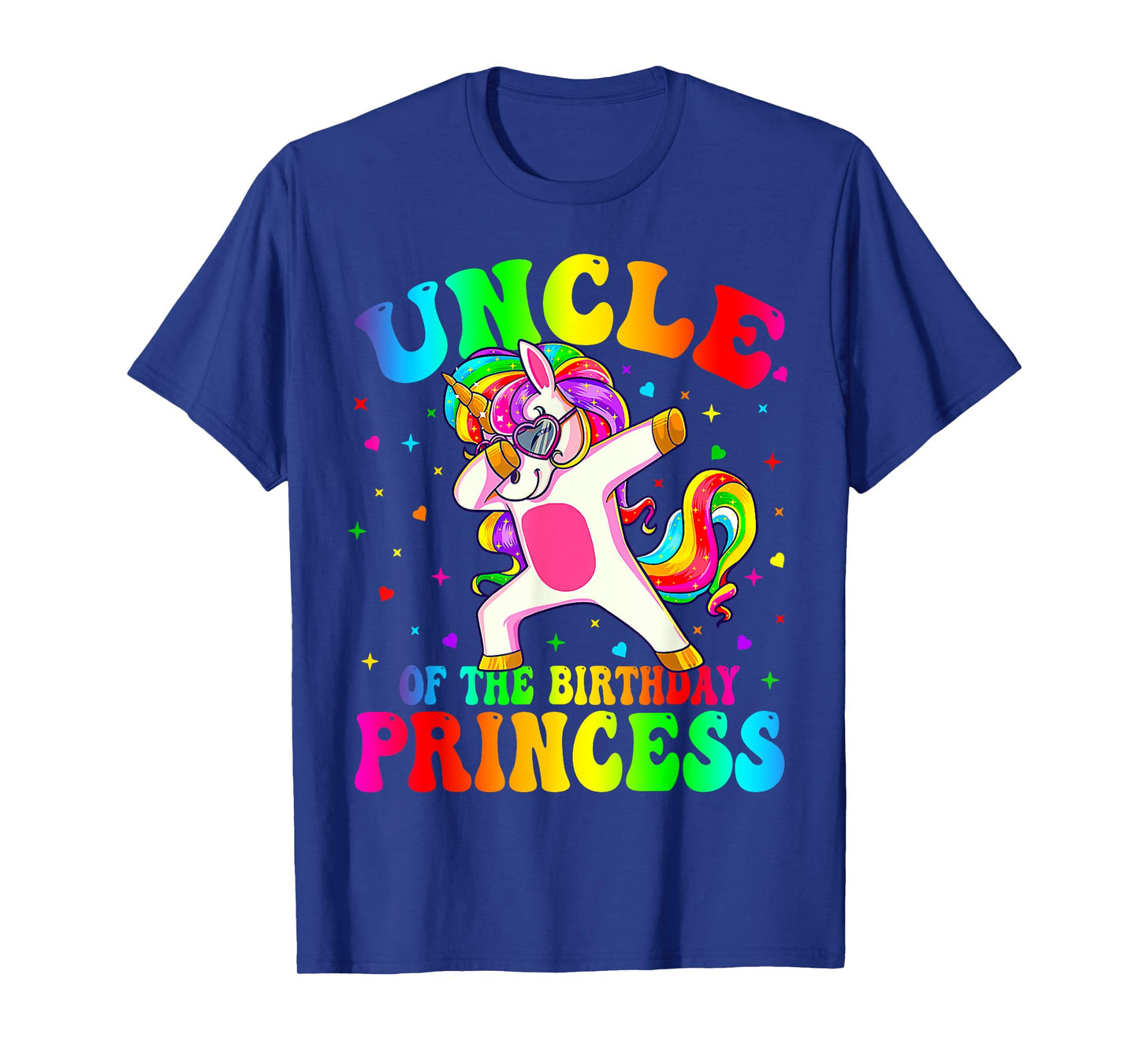 Uncle of the Birthday Princess Girl Dabbing Unicorn Mom T-Shirt