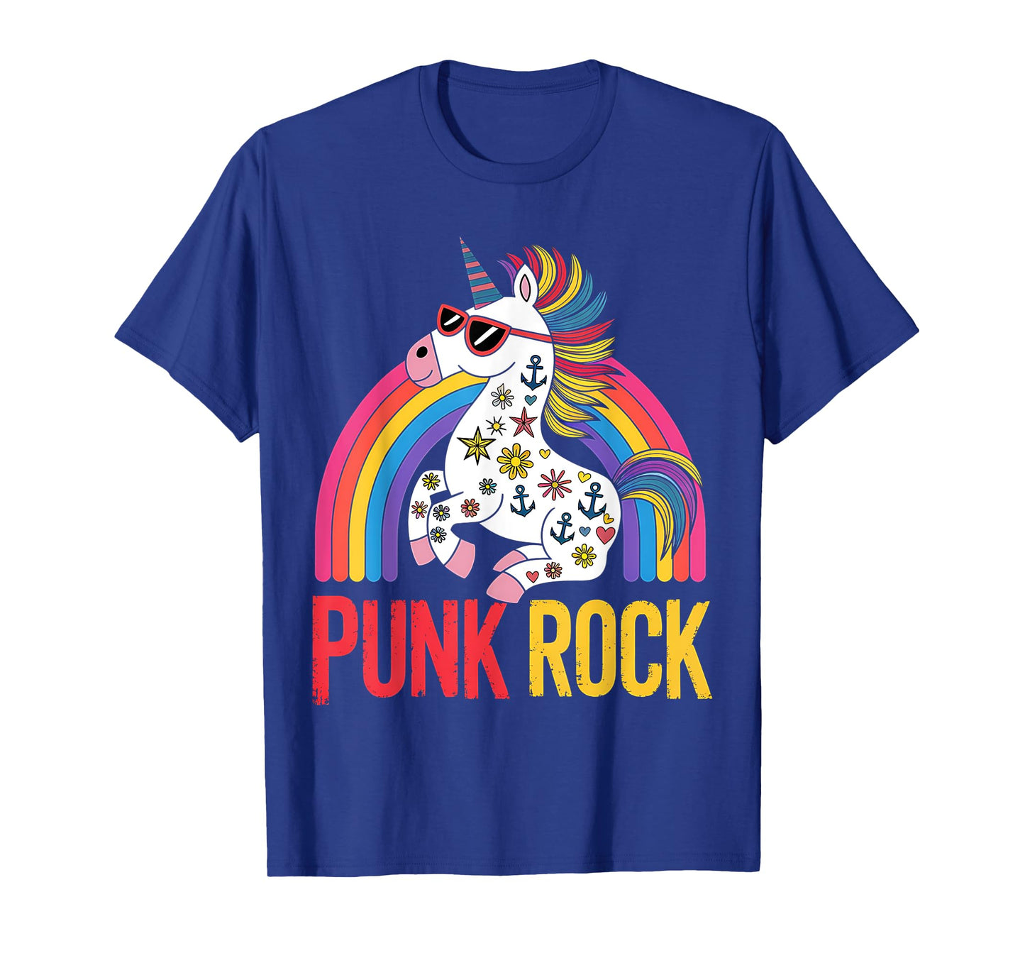 Punk Rock Cute Unicorn Music Rocker Toddler Girls Kids Women T-Shirt