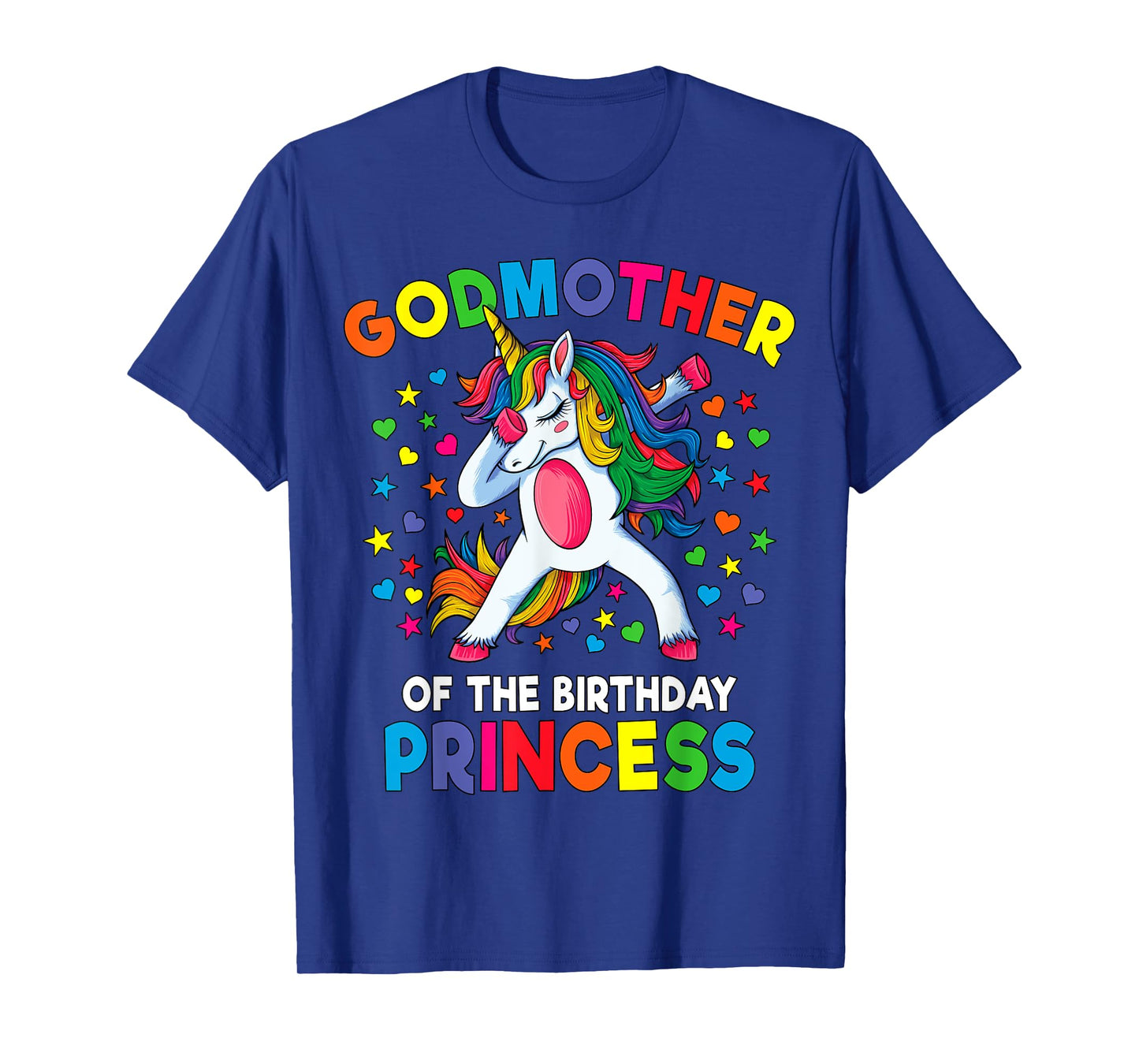 Godmother of the Birthday Princess Dabbing Unicorn Party T-Shirt