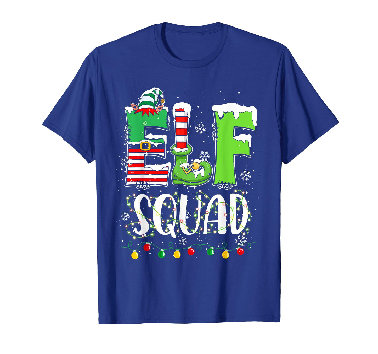 Elf Family Christmas Matching Pajamas Funny Xmas Elf Squad T-Shirt
